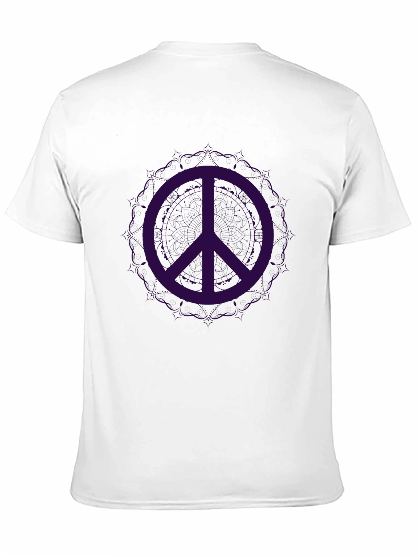 Black Peace Sign Graphic Tee - Soft Cotton Black T-Shirt view 11
