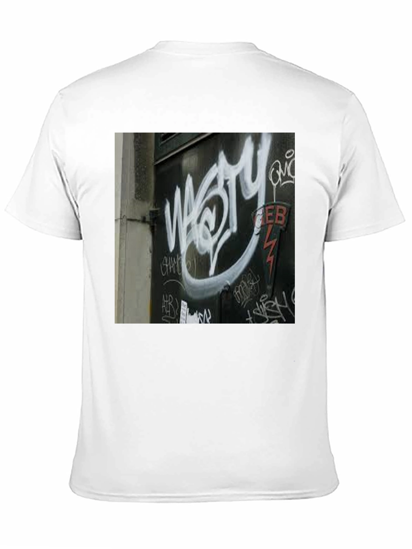 Black Urban Graffiti Tee - Street Art Style view 11