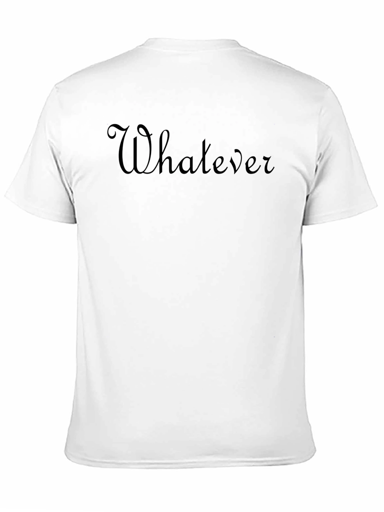 Black Whatever Men's Black T-Shirt Casual Cotton Top view 11
