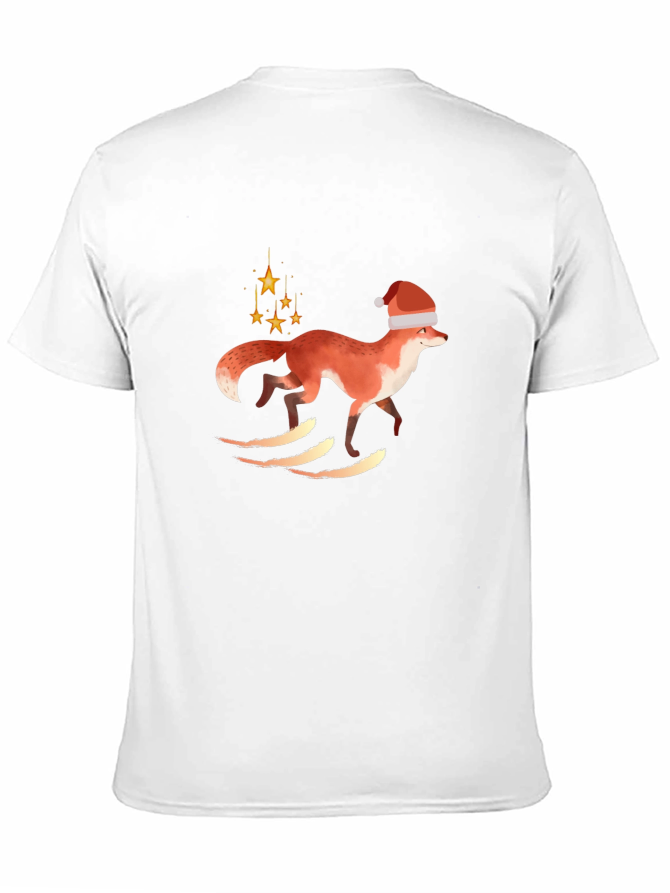 Black Festive Fox Tee - Holiday Style! view 11