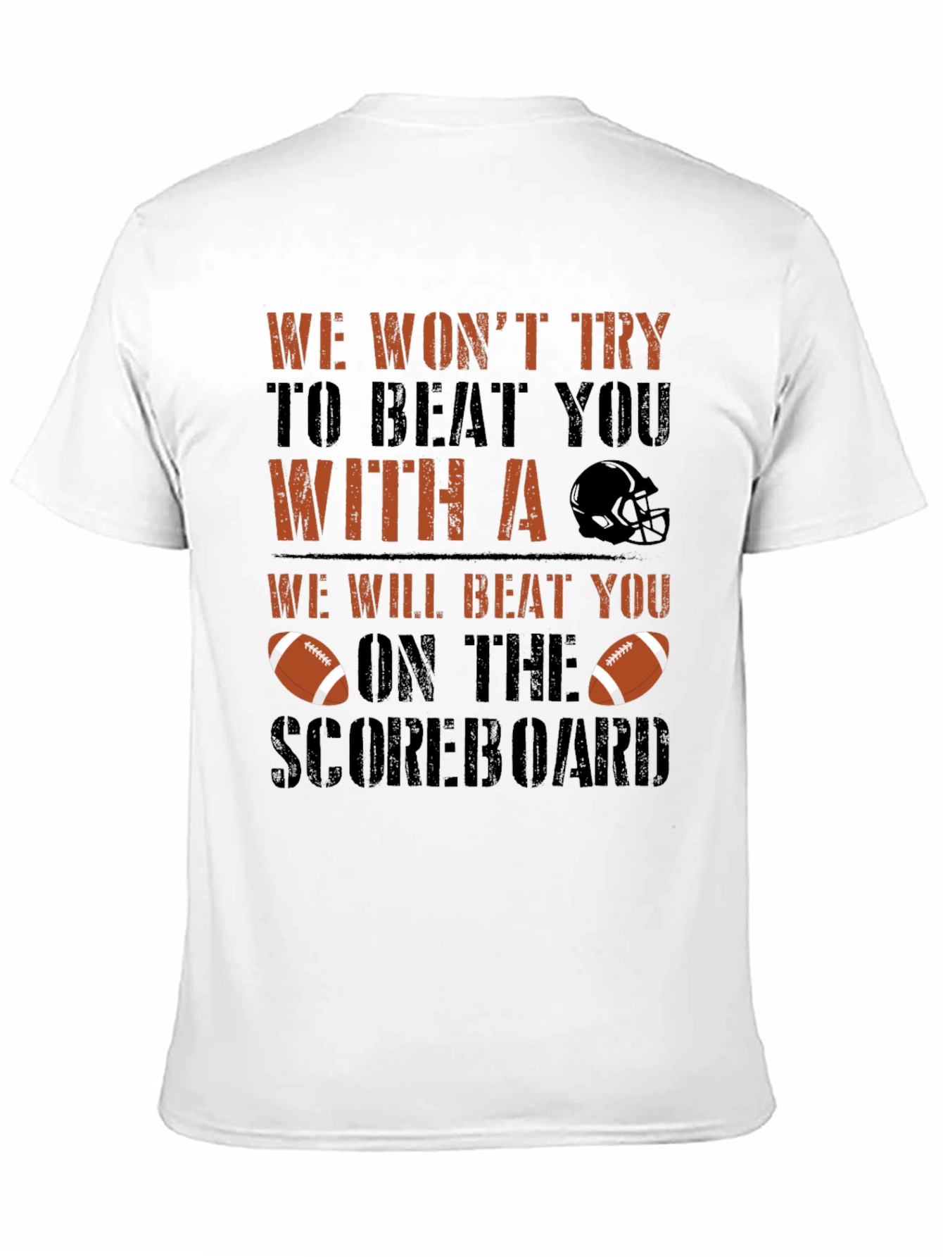 Black Funny Football T-Shirt: Scoreboard Wins view 11