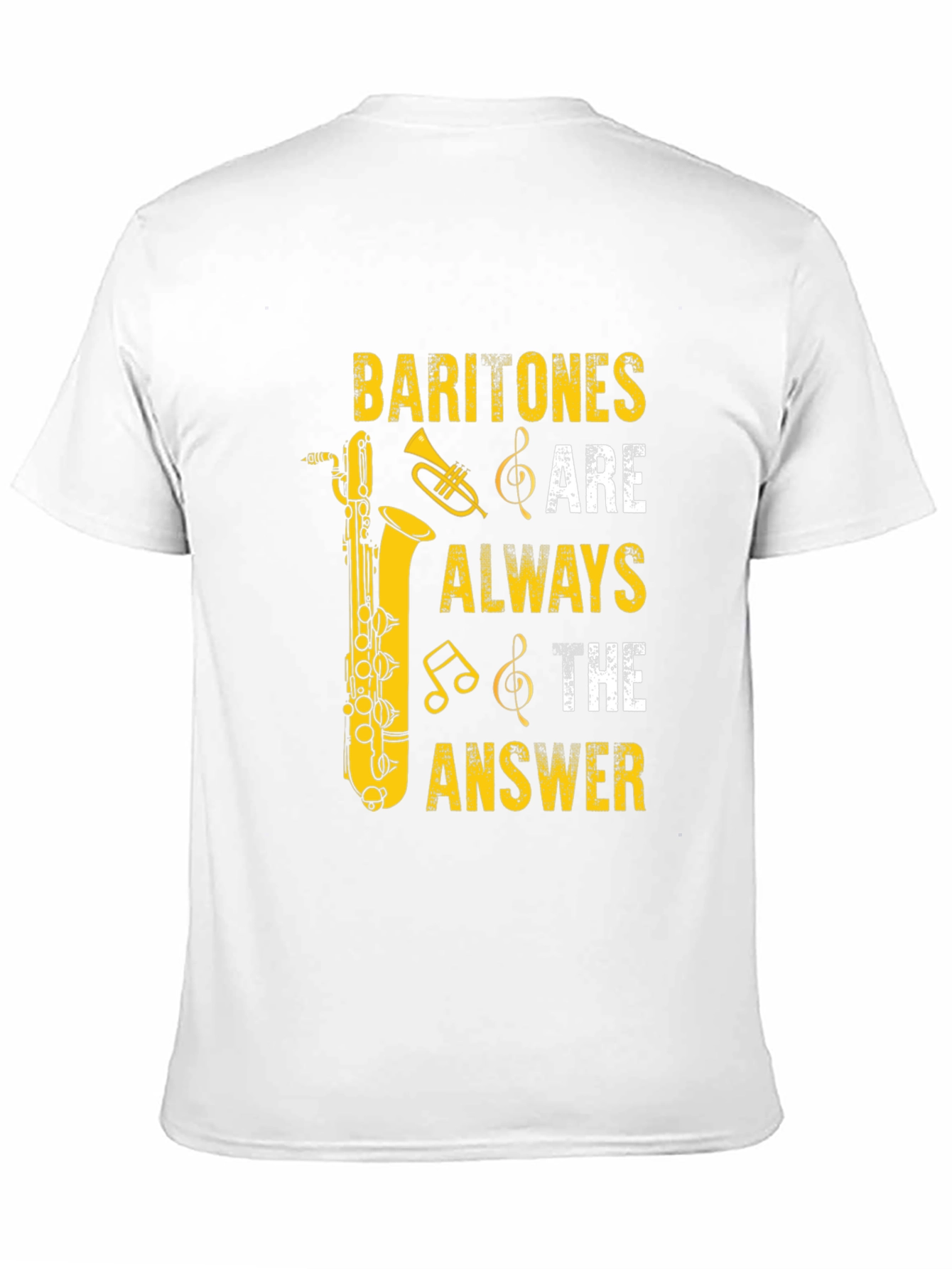 Black Baritone Saxophone Music Lover T-Shirt view 11