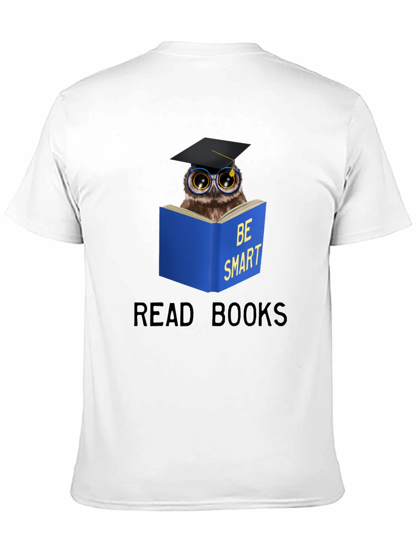 Black Be Smart Owl Reading T-Shirt view 11