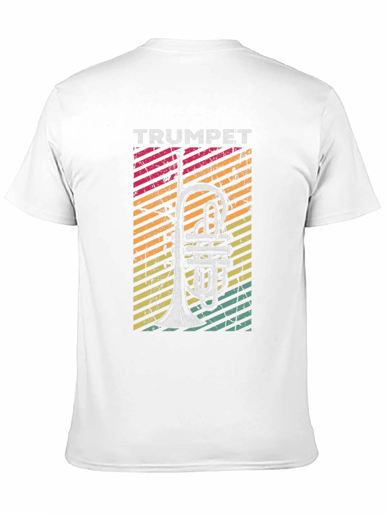 Black Retro Trumpet T-Shirt - Vintage Style Music Tee view 11