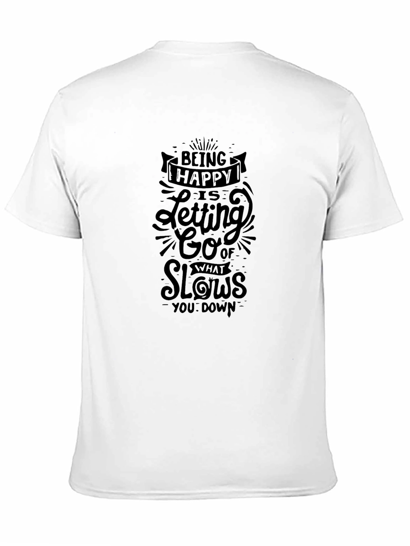 Black Being Happy T-Shirt view 11