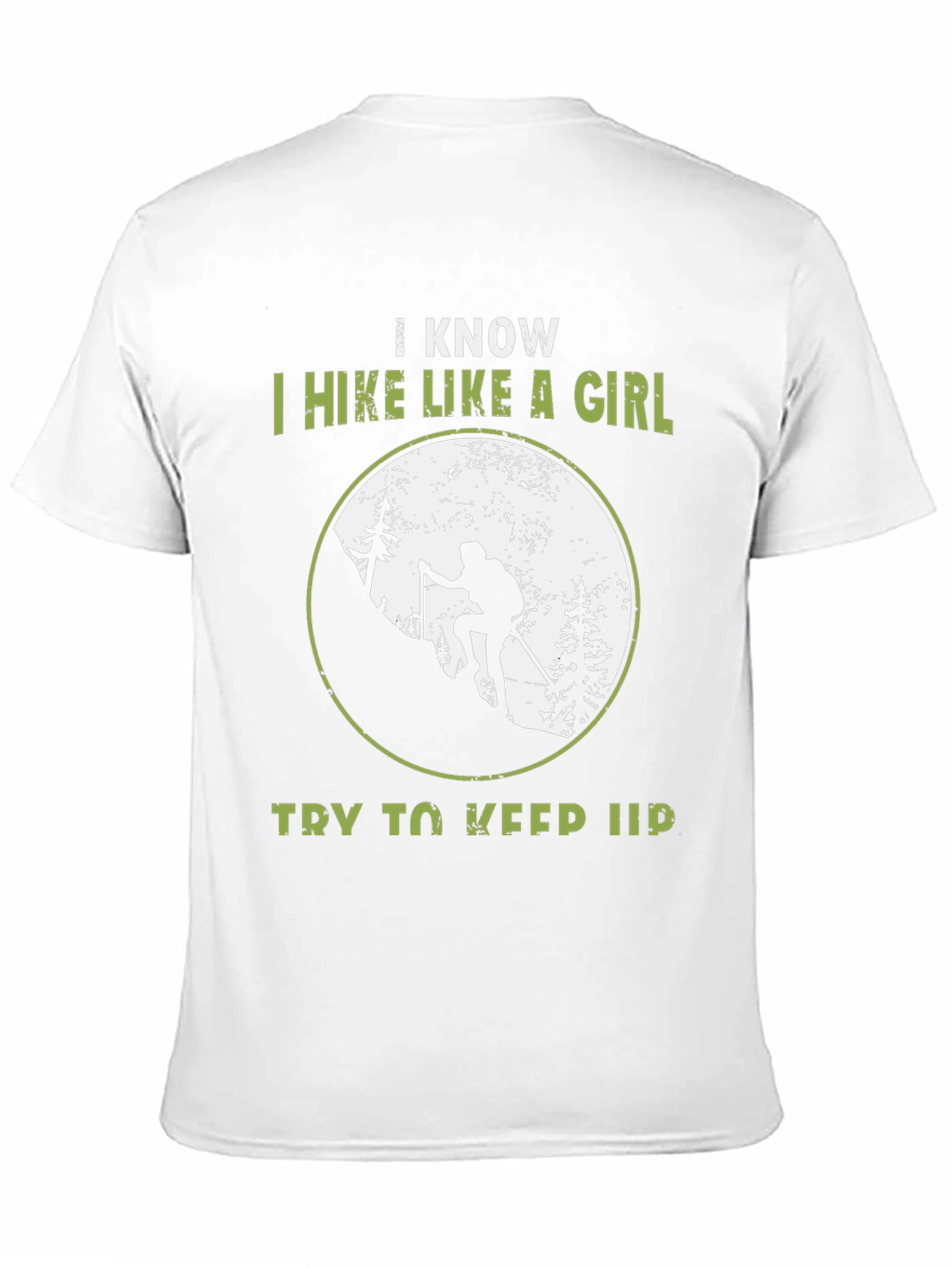 Black Hiking T-Shirt - I Hike Like a Girl view 11