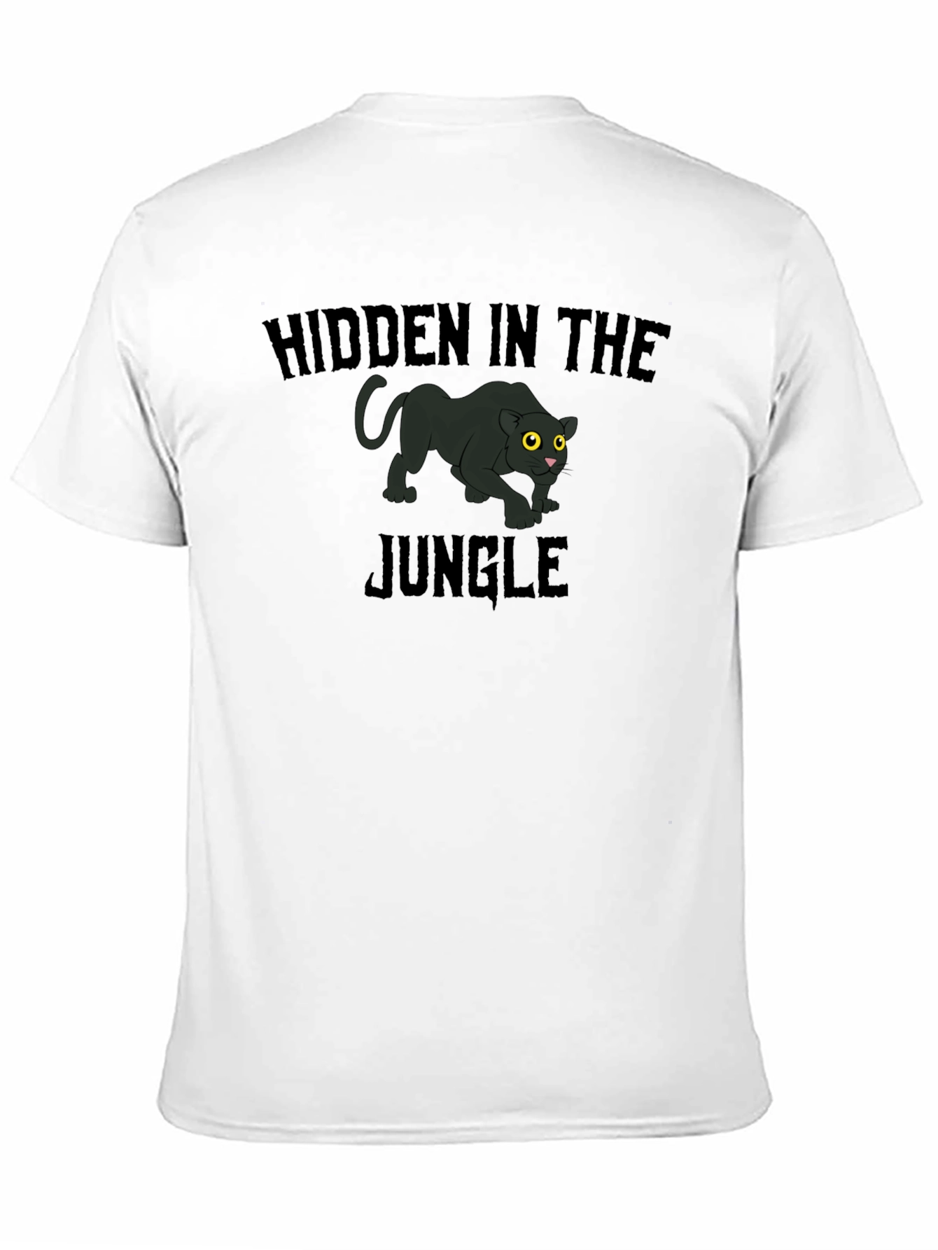 Black Hidden Jungle Panther Graphic T-Shirt view 11
