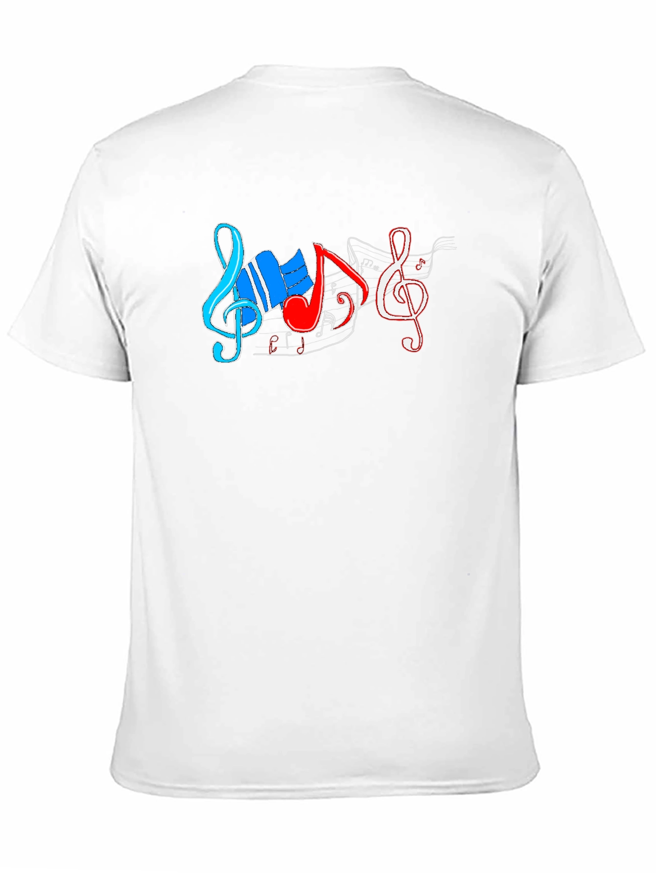 Black Music Notes Graphic T-Shirt - Black Cotton Tee view 11