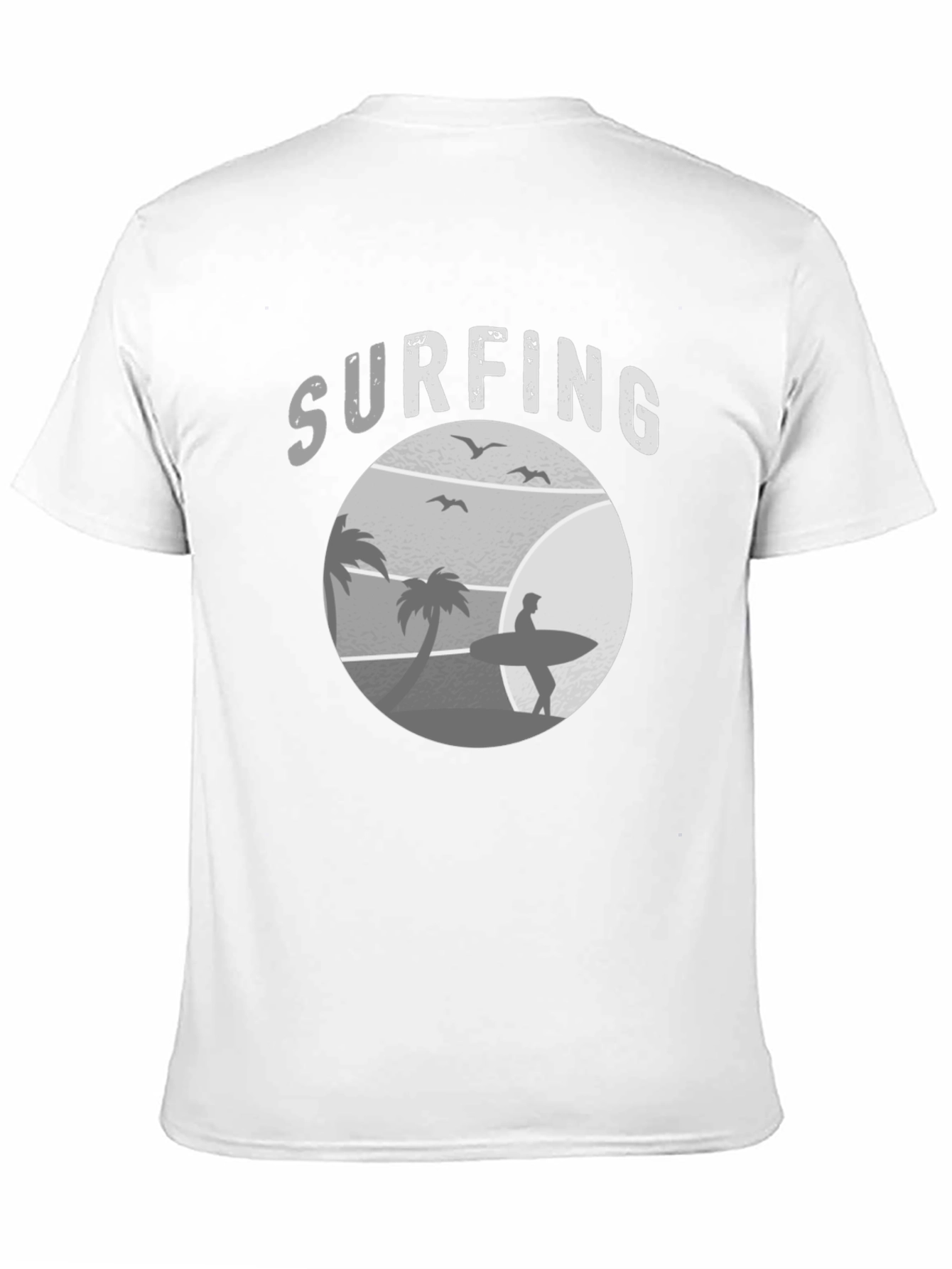 Black Surfing Scene Graphic Tee | Black view 11