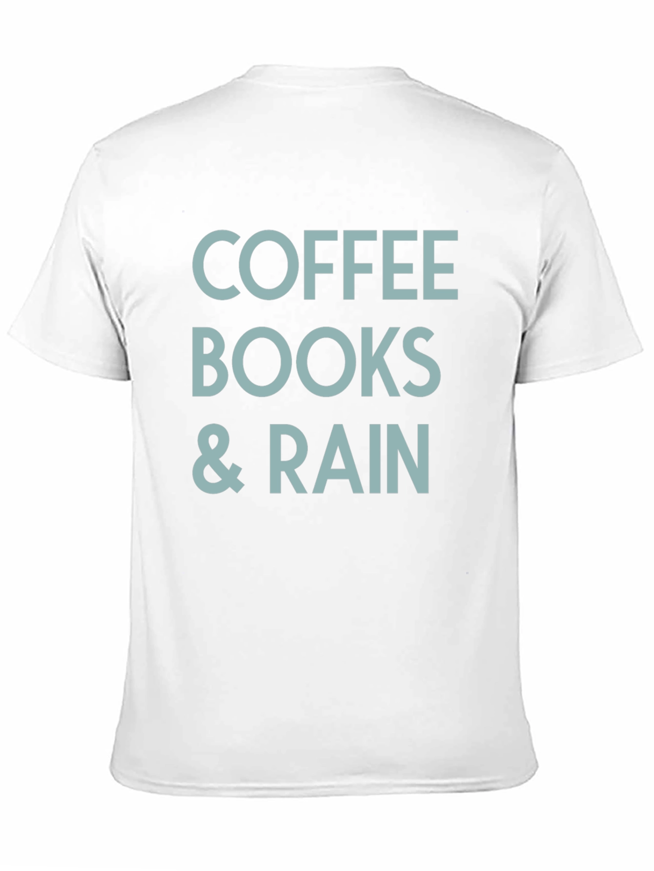Black Coffee Books & Rain Graphic Tee - Unisex Cotton T-Shirt view 11