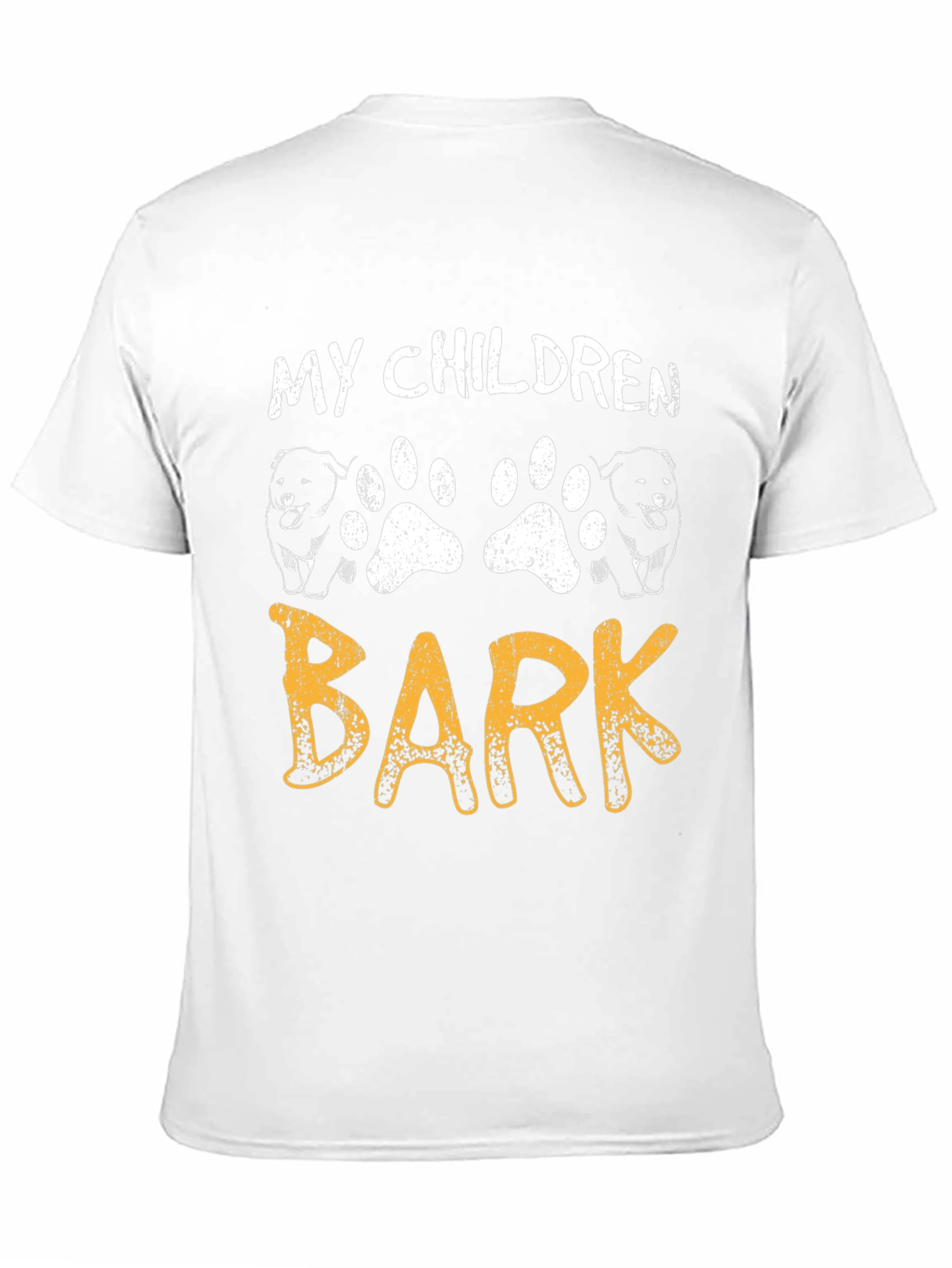 Black My Children Bark T-Shirt - Dog Paw Print Tee view 11