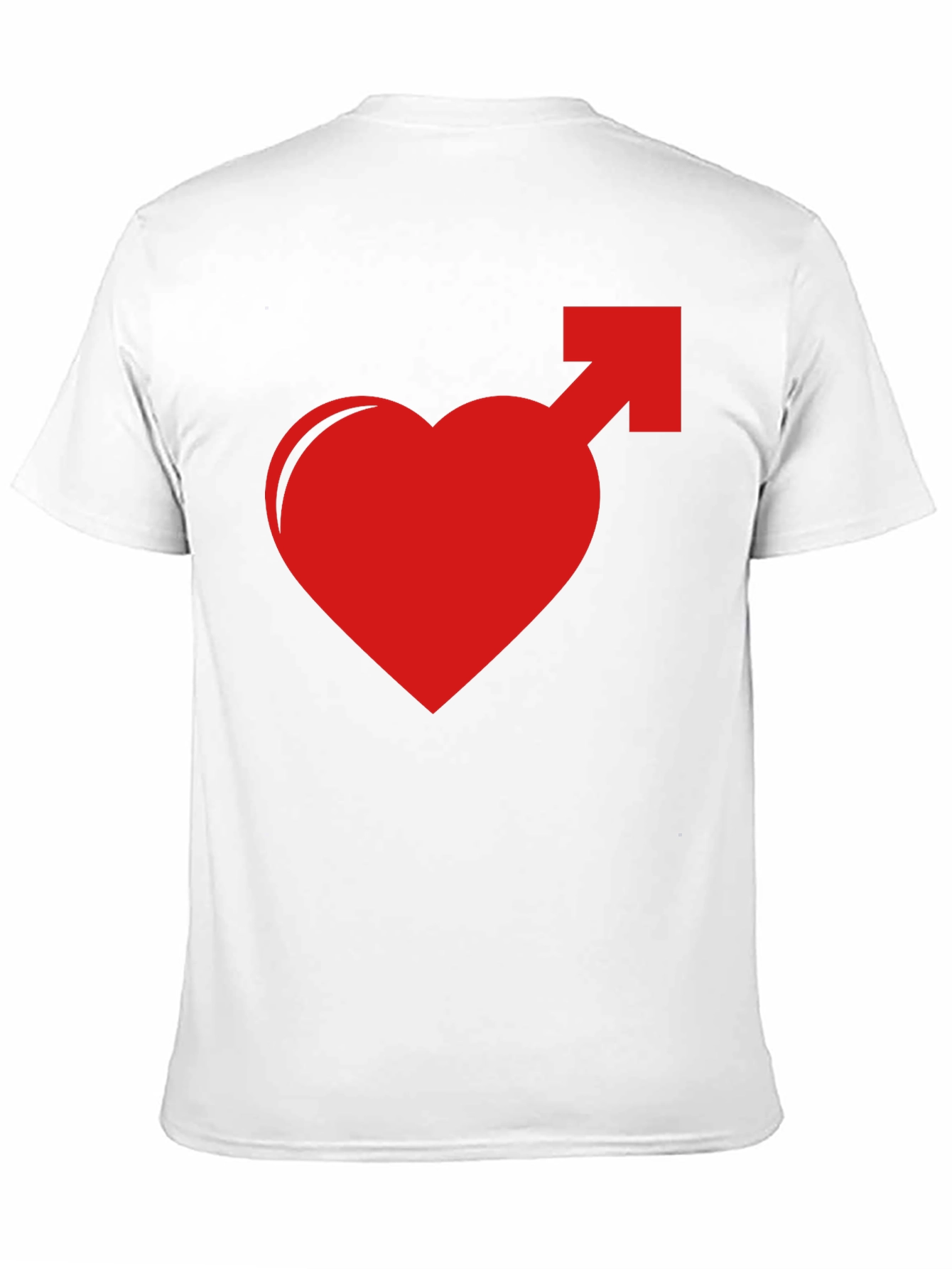 Black Heart Male Symbol Graphic Tee - Black Cotton Blend view 11