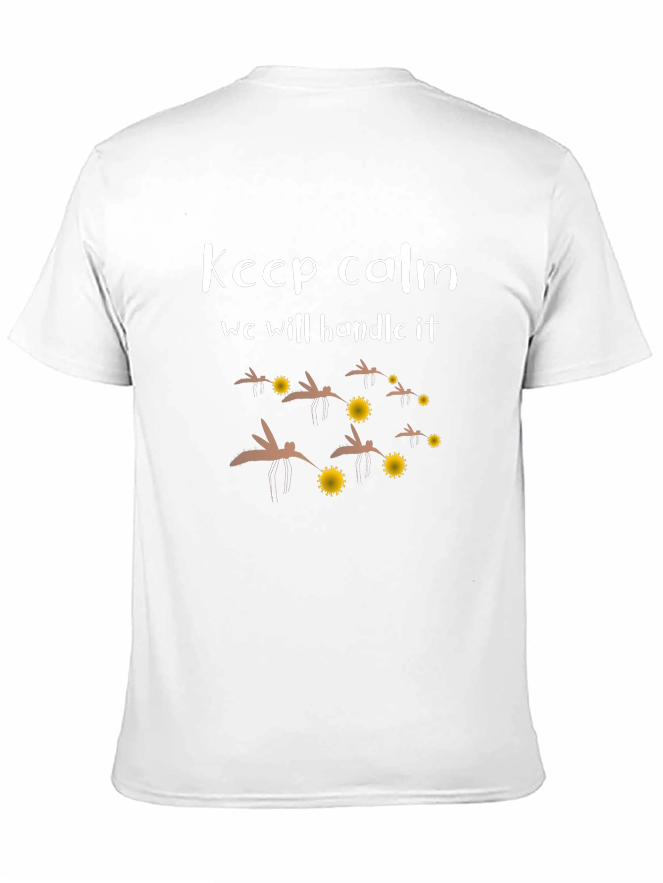 Black Keep Calm Mosquito Squad Black T-Shirt view 11