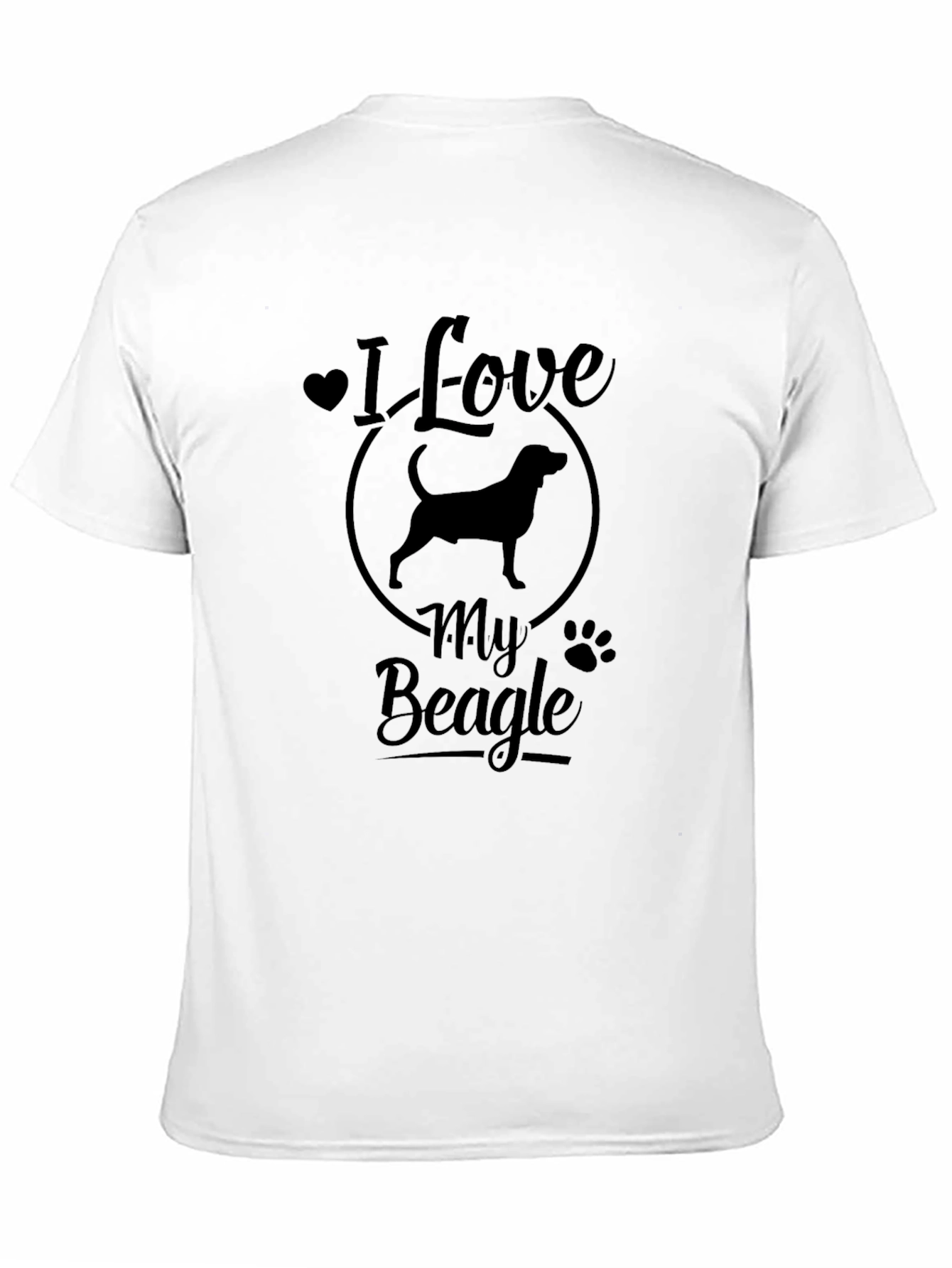 Black I Love My Beagle Black T-Shirt view 11