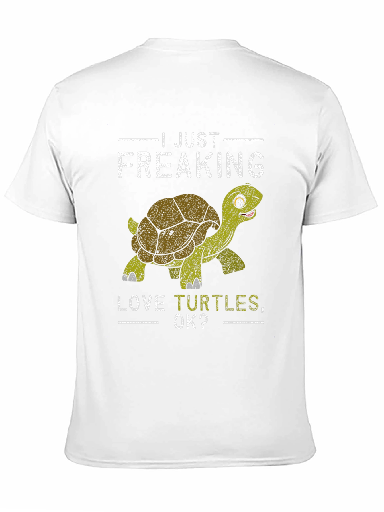 Black I Just Freaking Love Turtles, OK? T-Shirt view 11