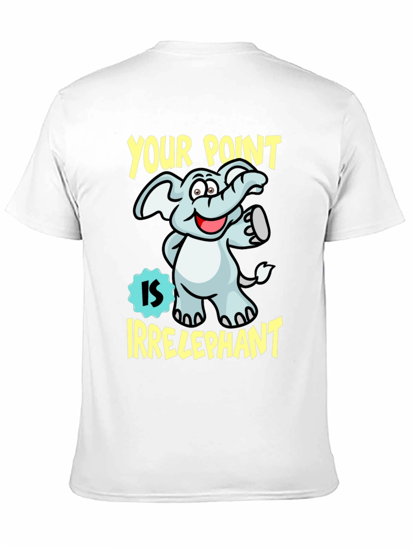 Black Irrelephant Funny Graphic Tee view 11