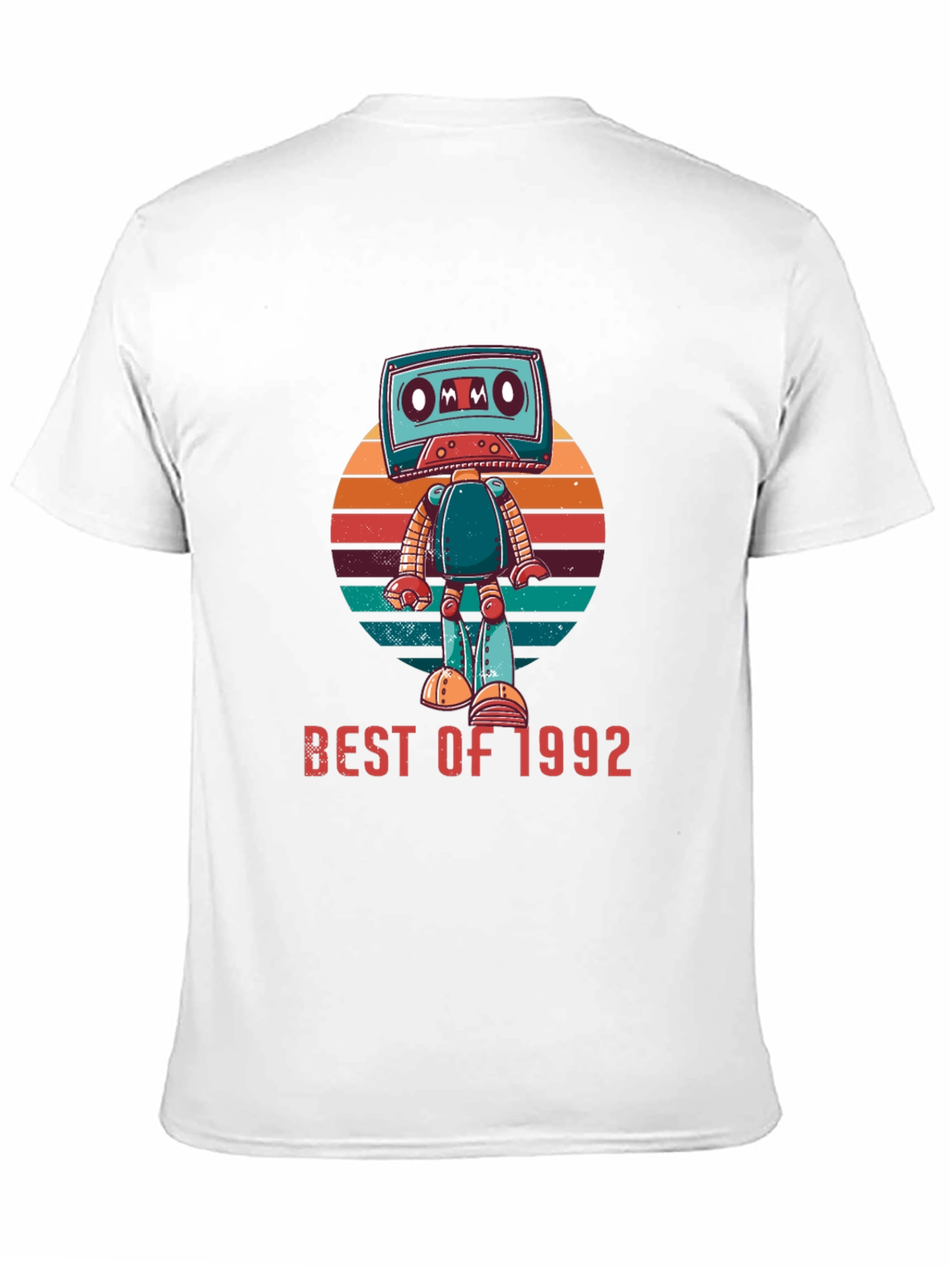 Black Best of 1992 Cassette Robot Graphic T-Shirt view 11