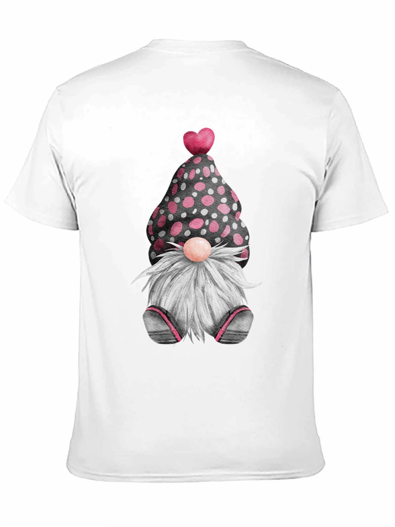 Black Cute Valentine's Gnome T-Shirt - Black view 11