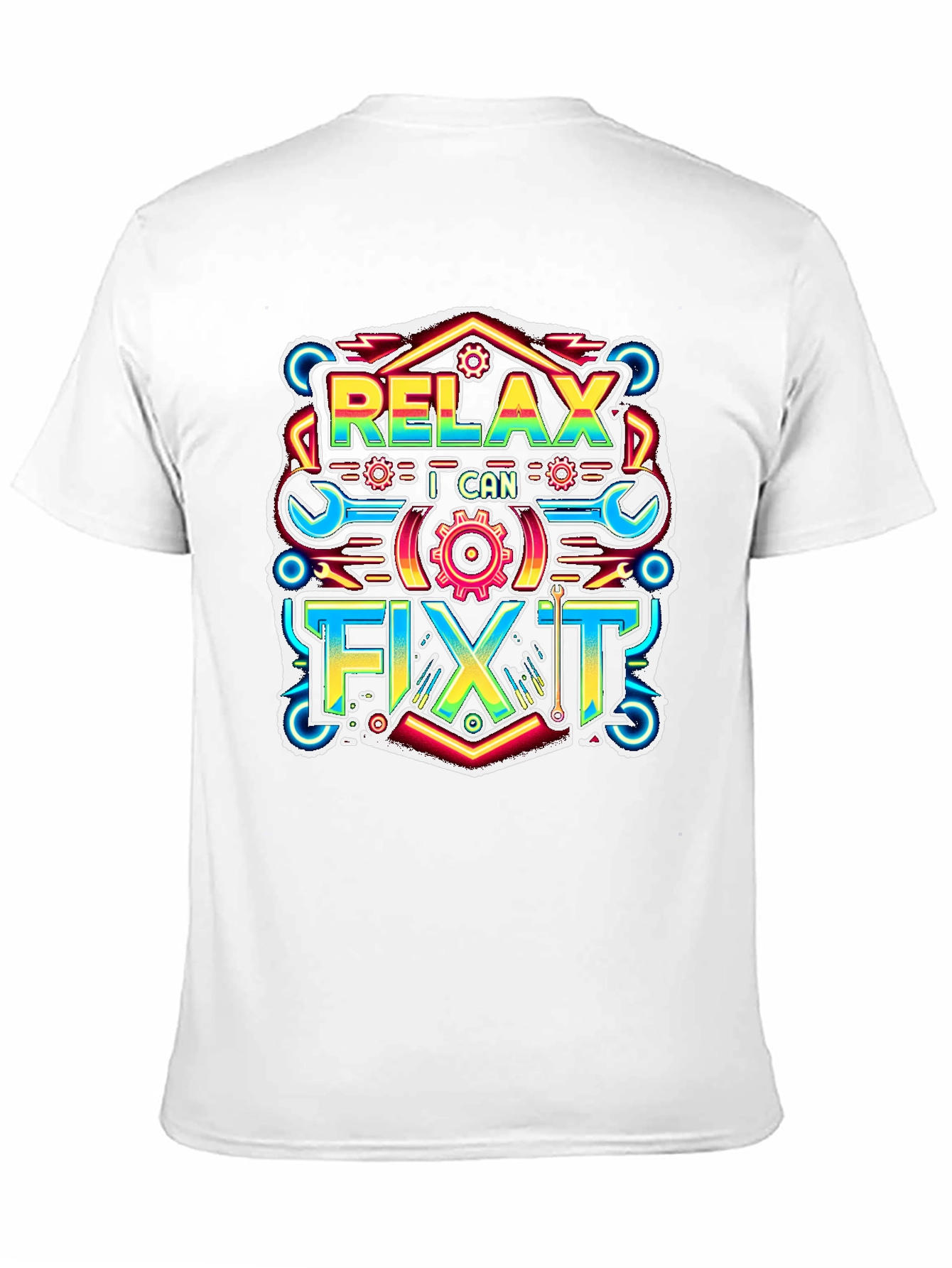 Black Relax I Can Fix It Graphic T-Shirt view 11