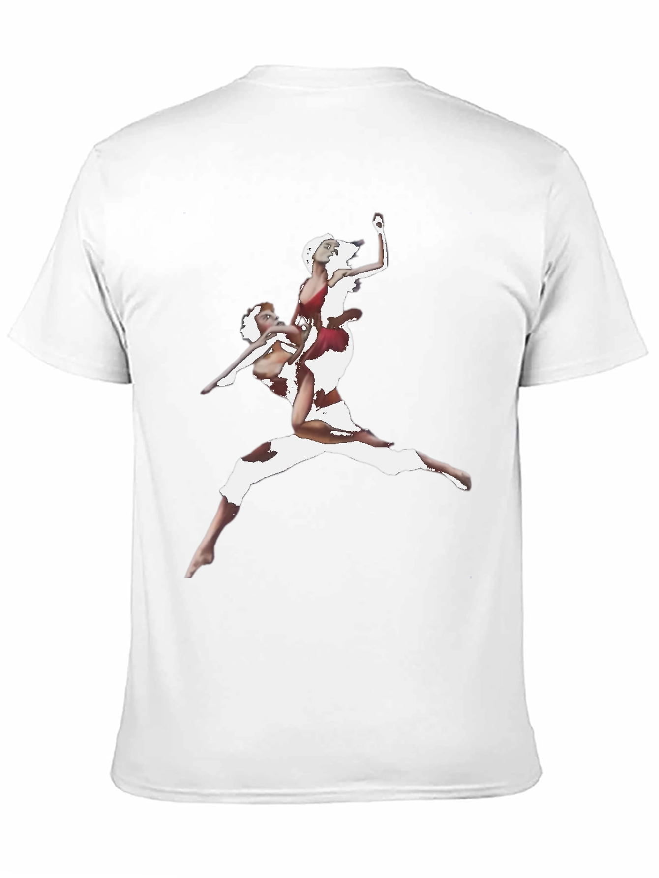 Black Artistic Print Black T-Shirt view 11