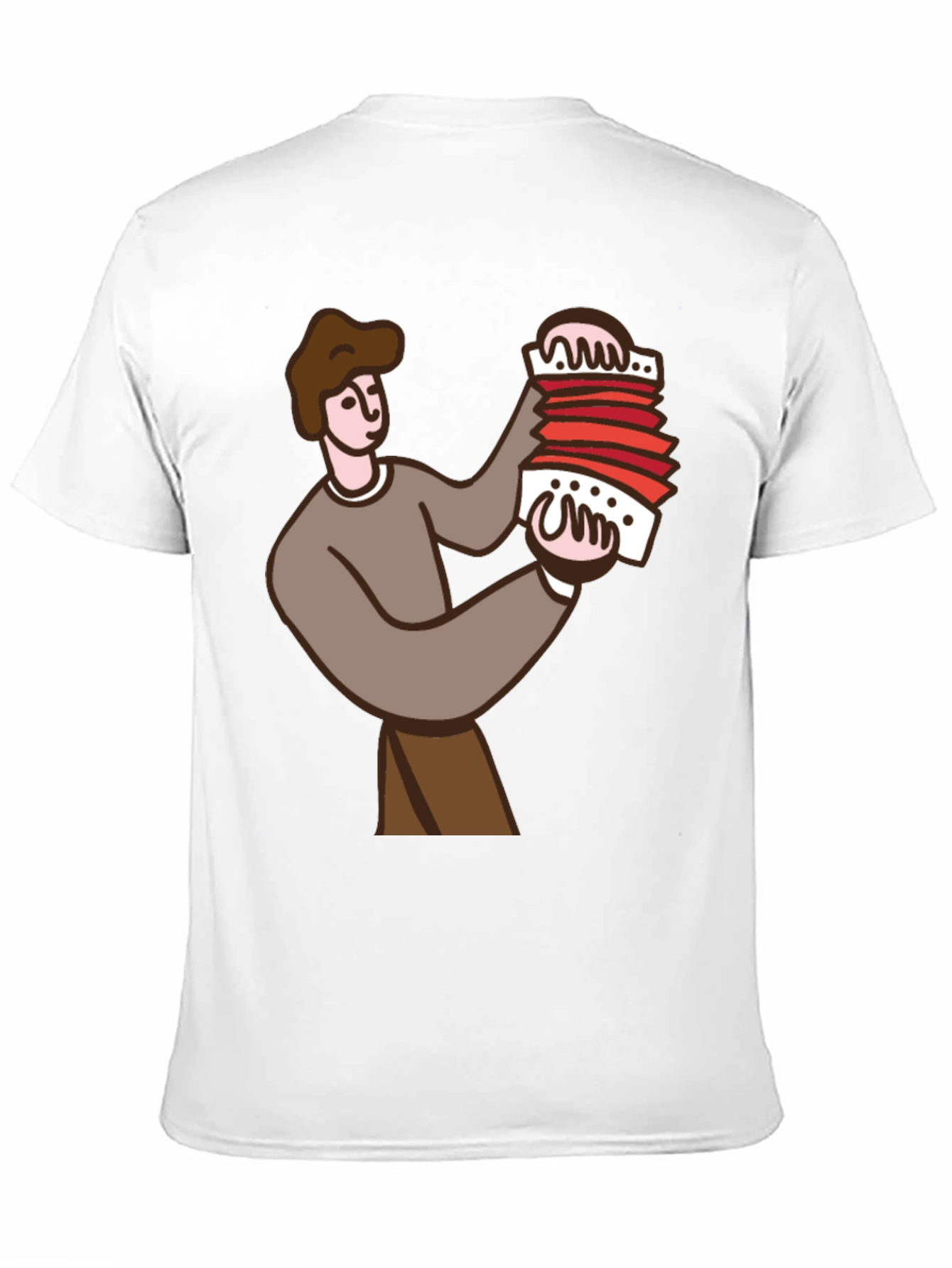 Black Accordion Player Graphic Tee - Black view 11