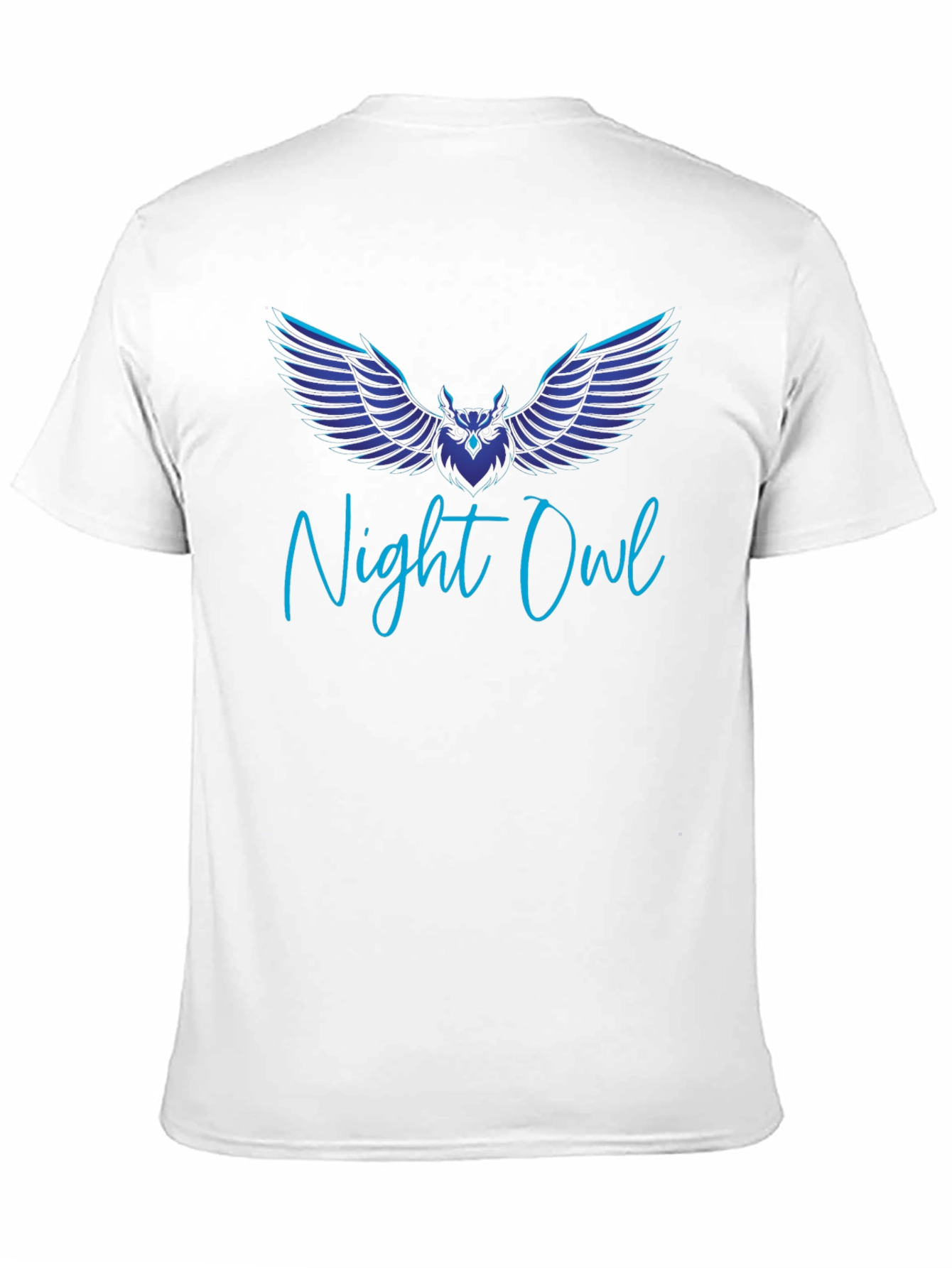 Black Night Owl Graphic Tee - Midnight Blue Design view 11