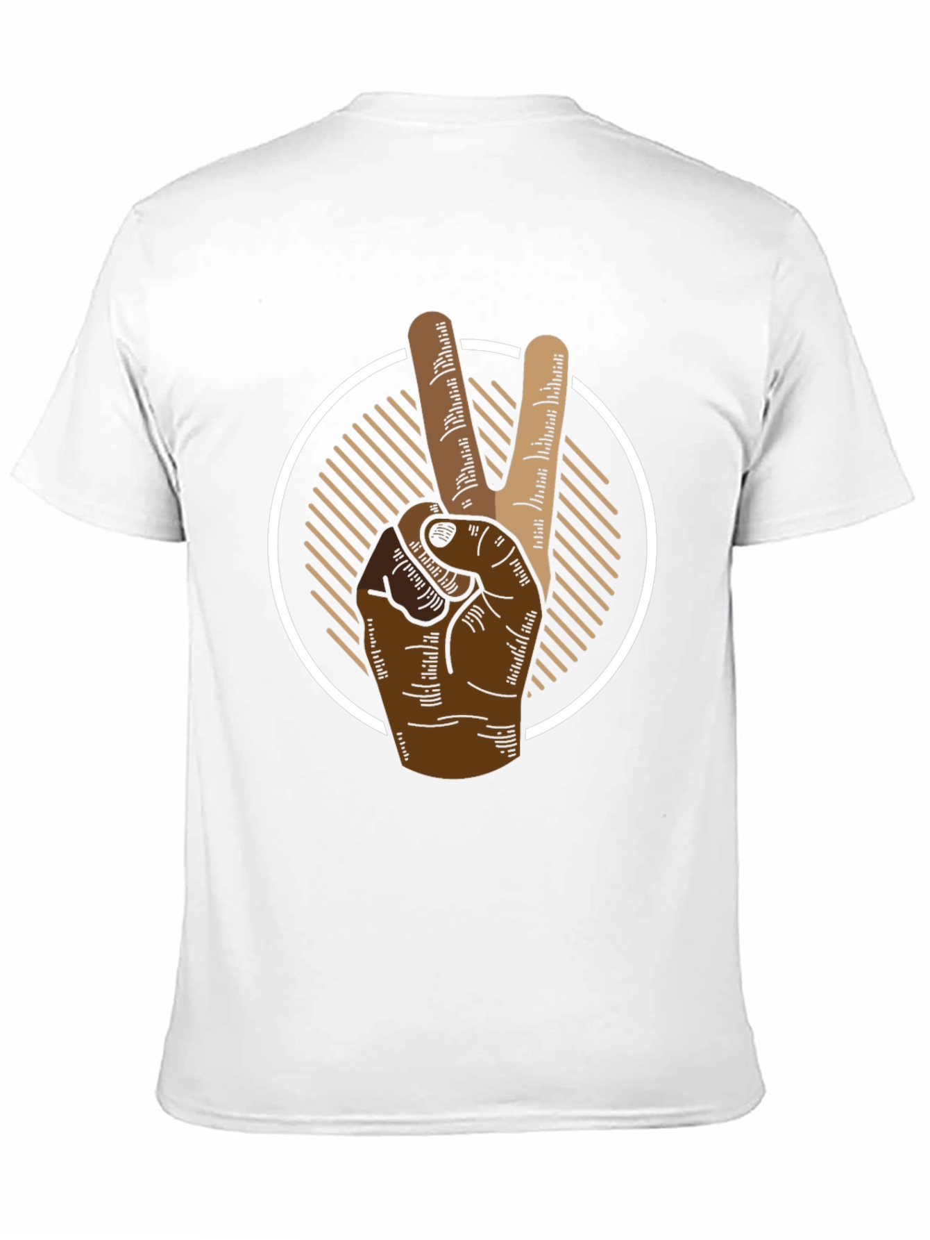 Black Peace Sign Graphic Tee - Men's Black T-Shirt view 11