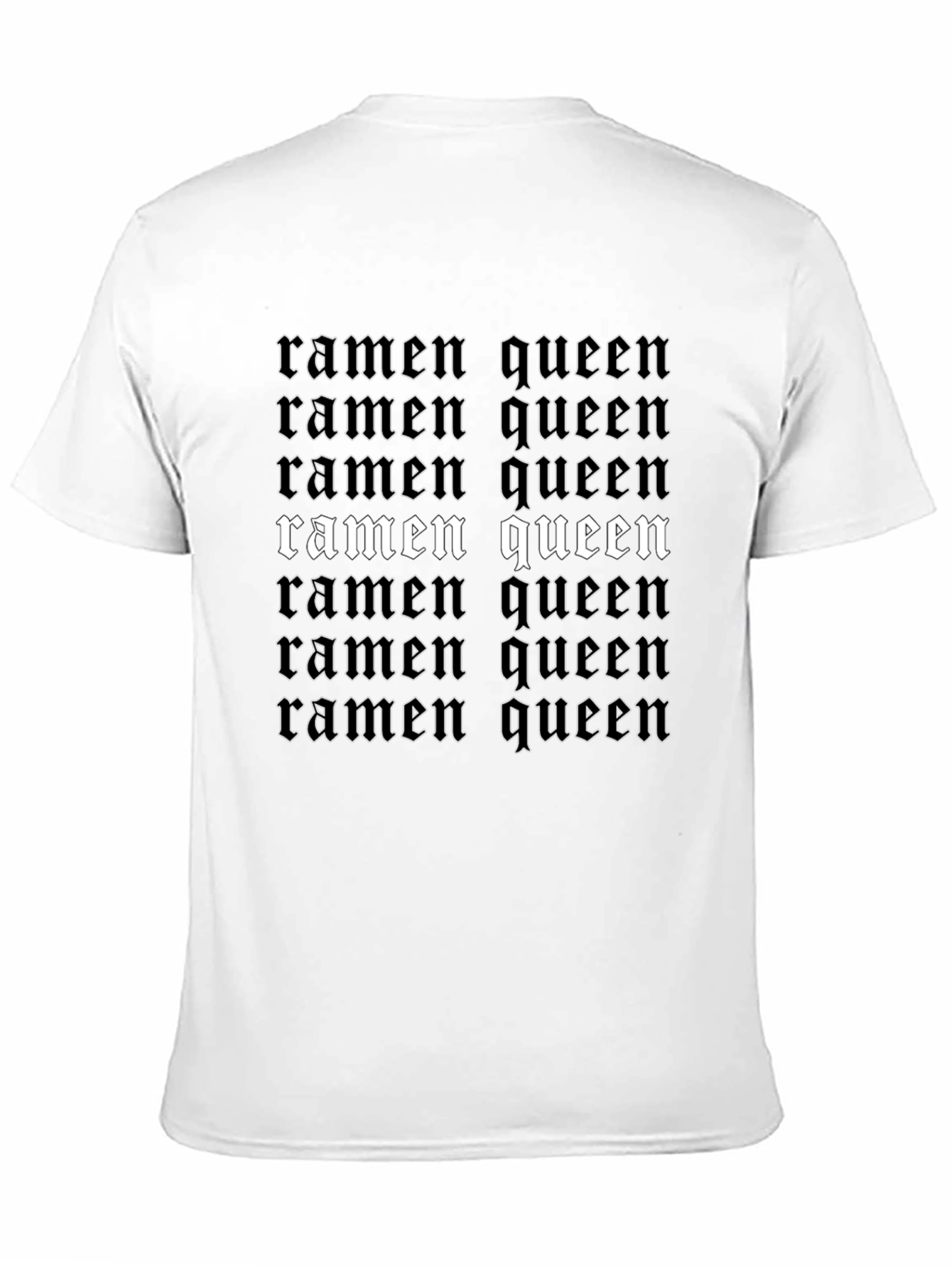 Black Ramen Queen Graphic Tee - Black Unisex T-Shirt view 11