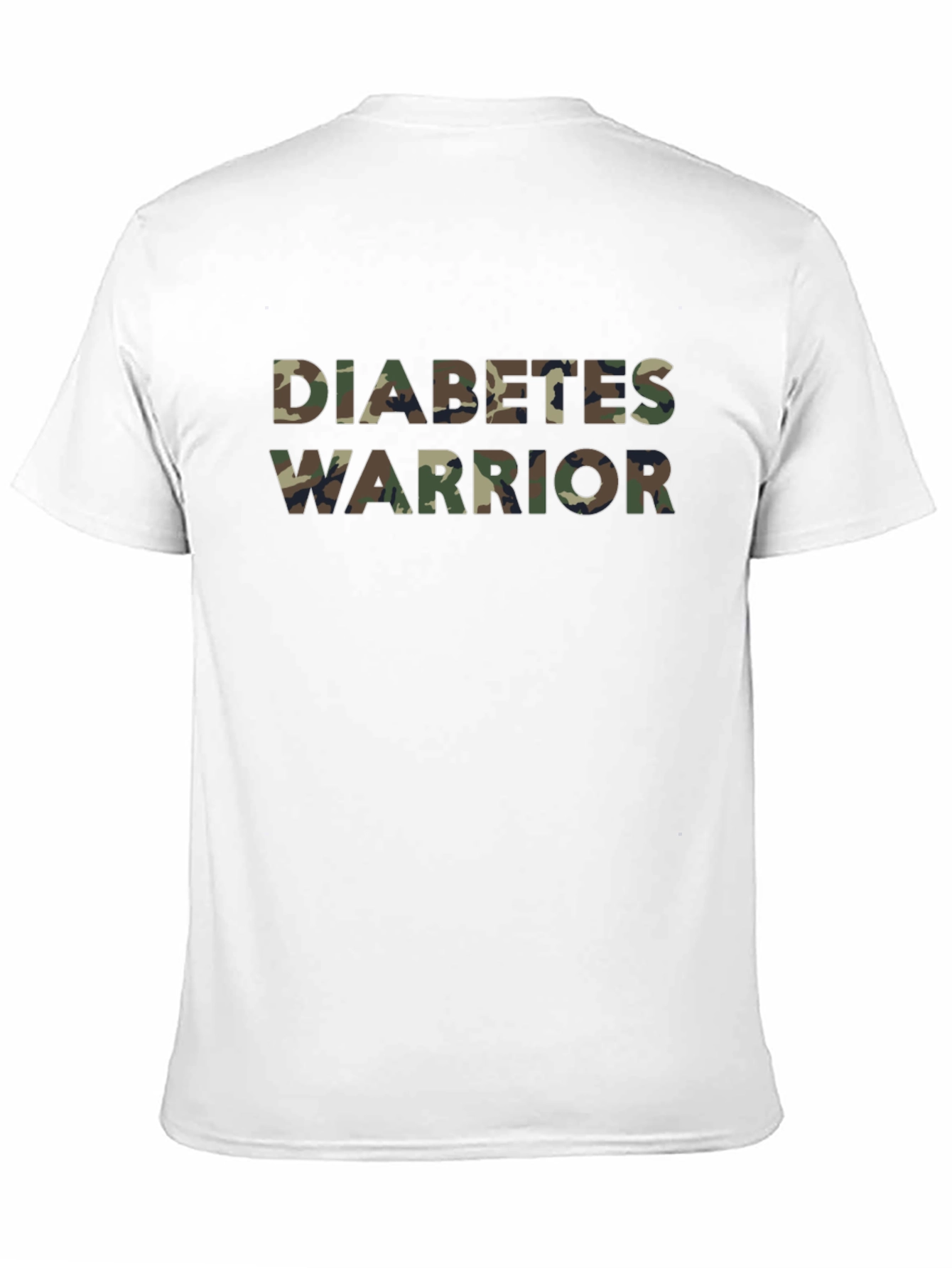 Black Diabetes Warrior Camo Print Black T-Shirt view 11