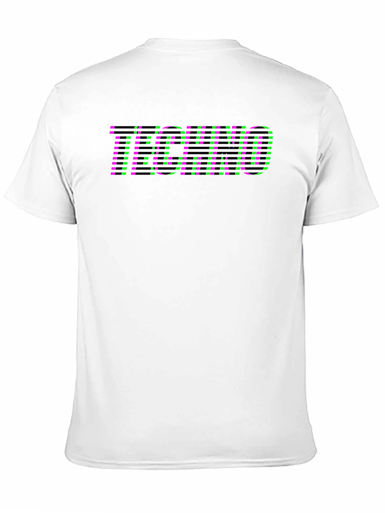 Black Techno Graphic Print Black T-Shirt view 11