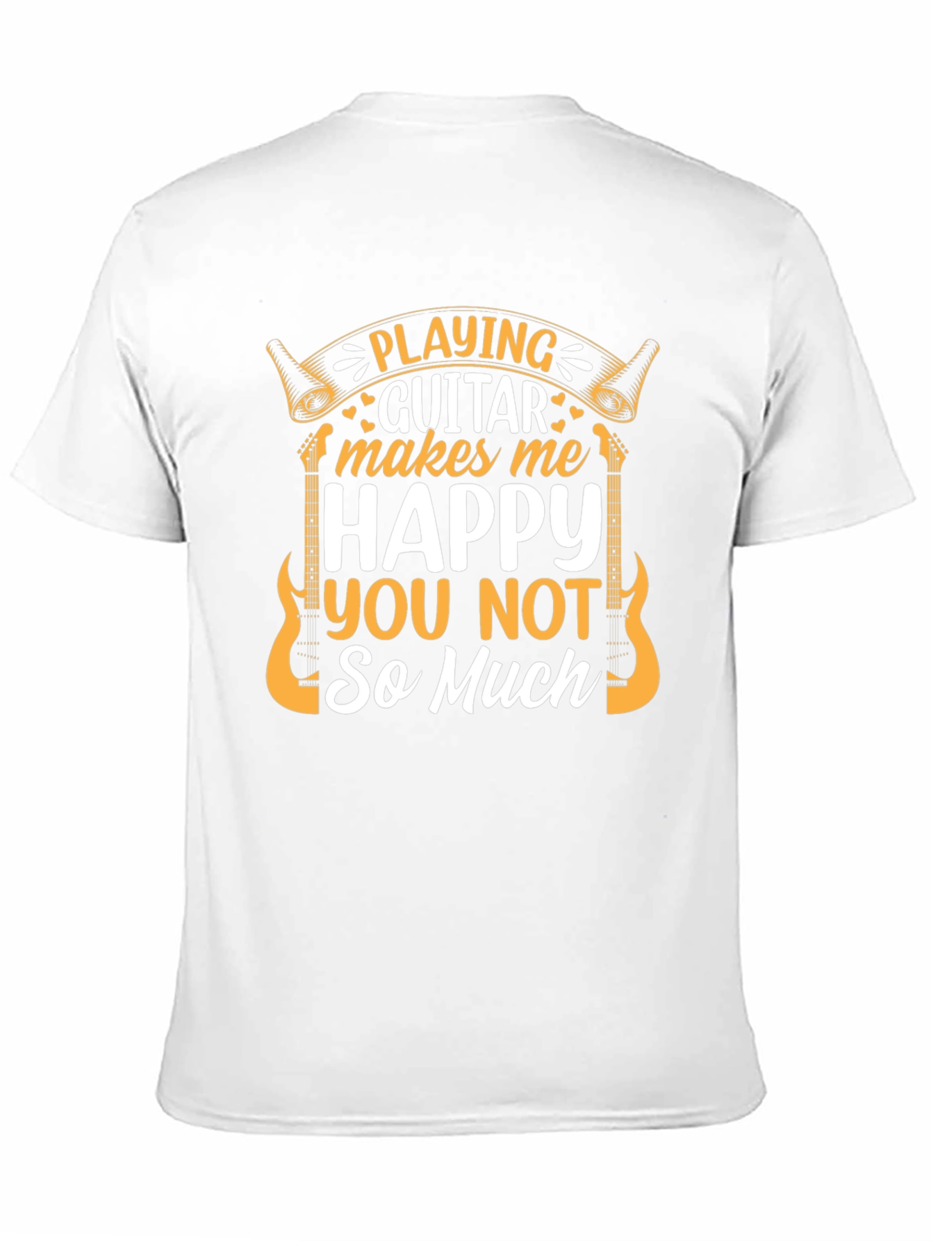 Black Playing Guitar Makes Me Happy T-Shirt view 11