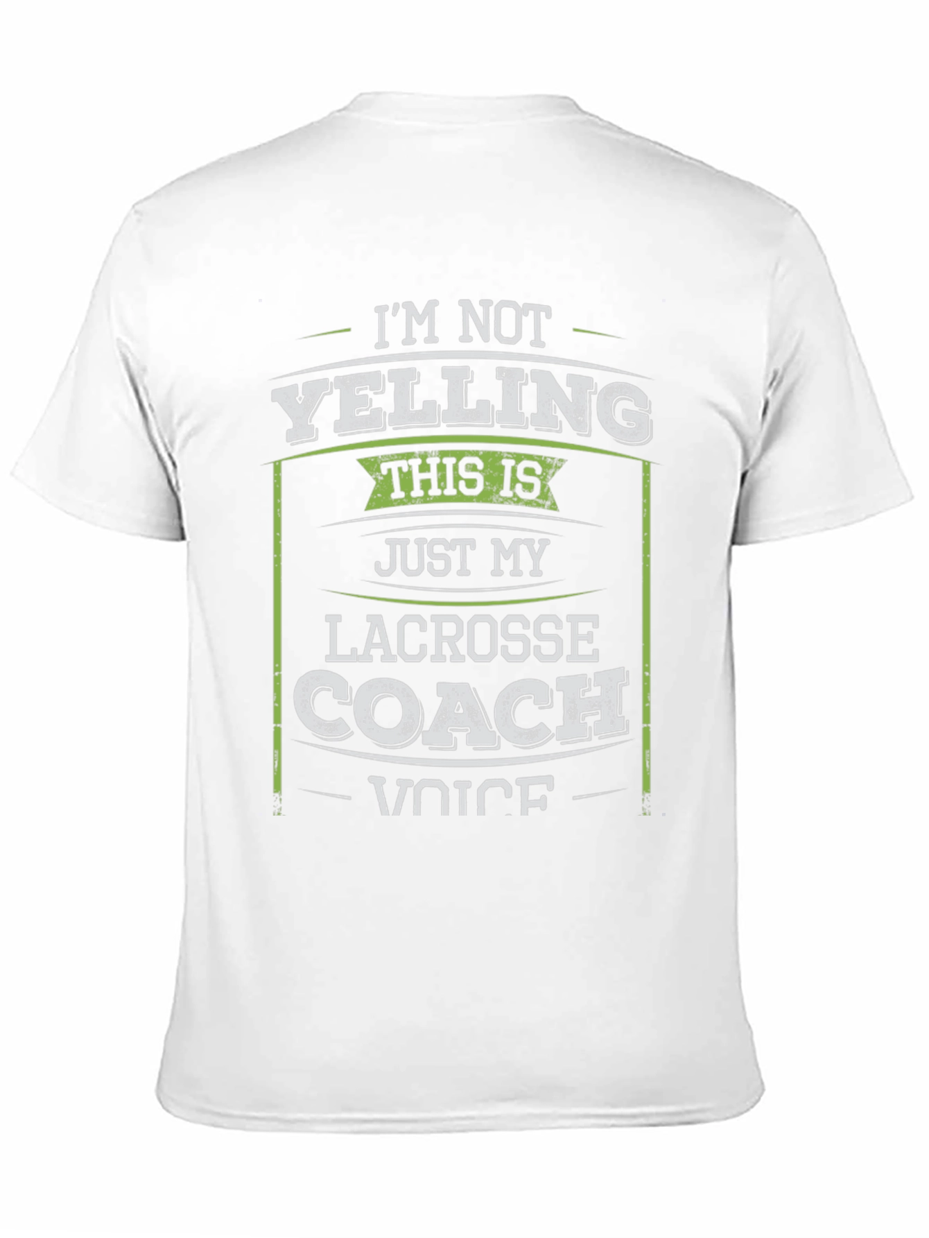 Black Lacrosse Coach Novelty T-Shirt - Funny Coach Voice view 11