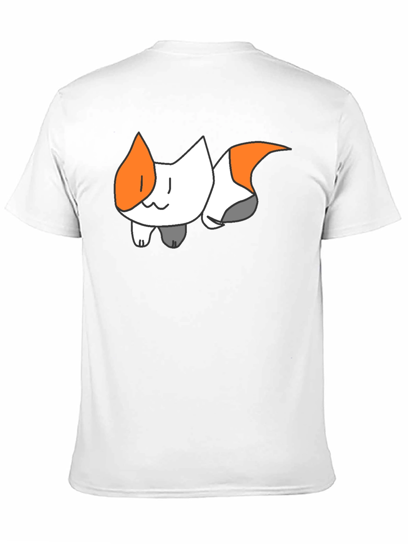 Black Cute Cartoon Cat Graphic Black T-Shirt view 11