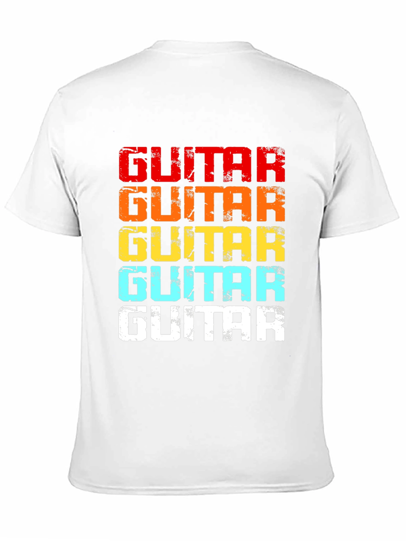 Black Retro Guitar T-Shirt - Colorful Music Lover Tee view 11