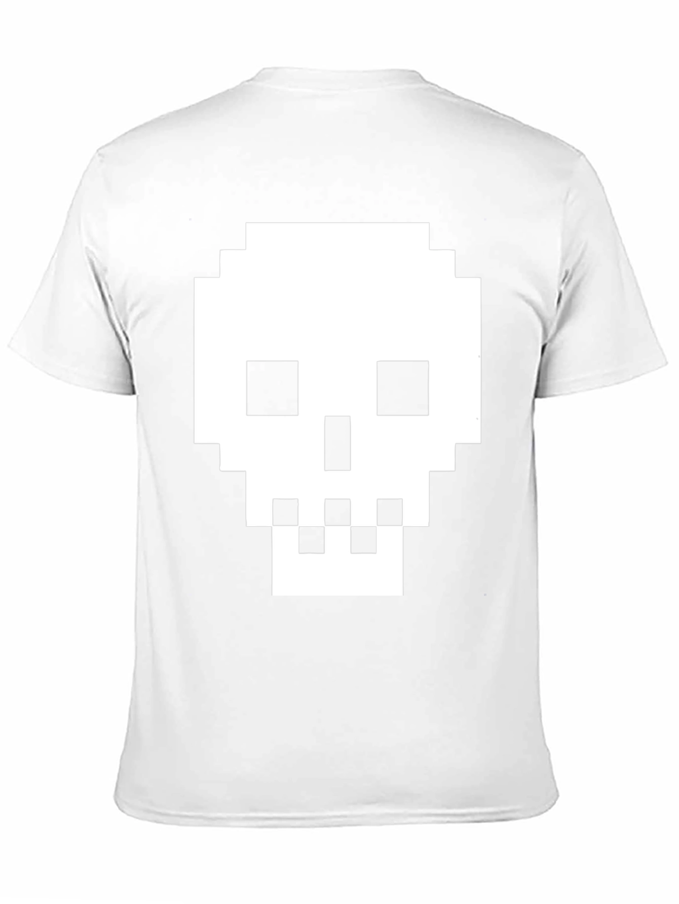 Black Pixelated Skull T-Shirt - Retro Gaming Tee view 11