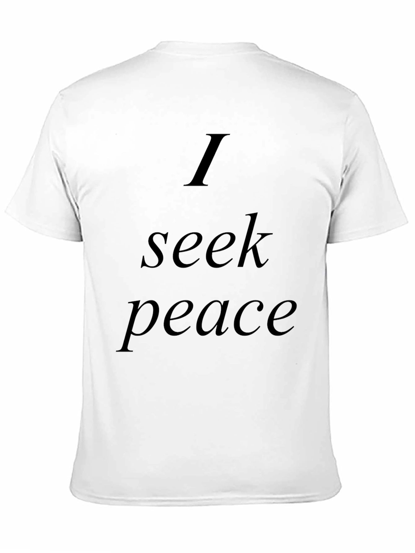Black I Seek Peace T-Shirt - Men's Black Graphic Tee view 11