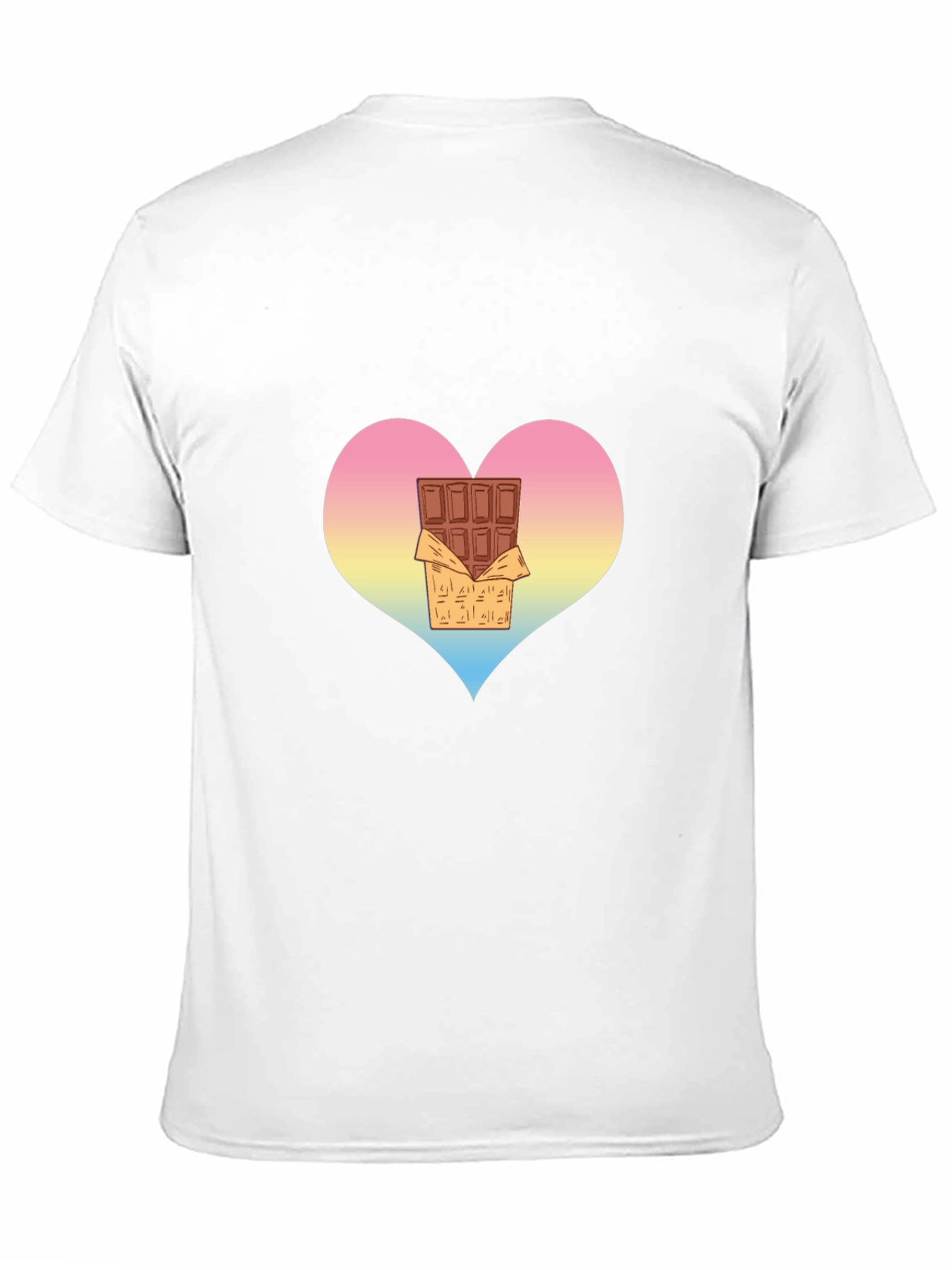 Black Chocolate Heart Graphic Tee - Unisex Black T-Shirt view 11