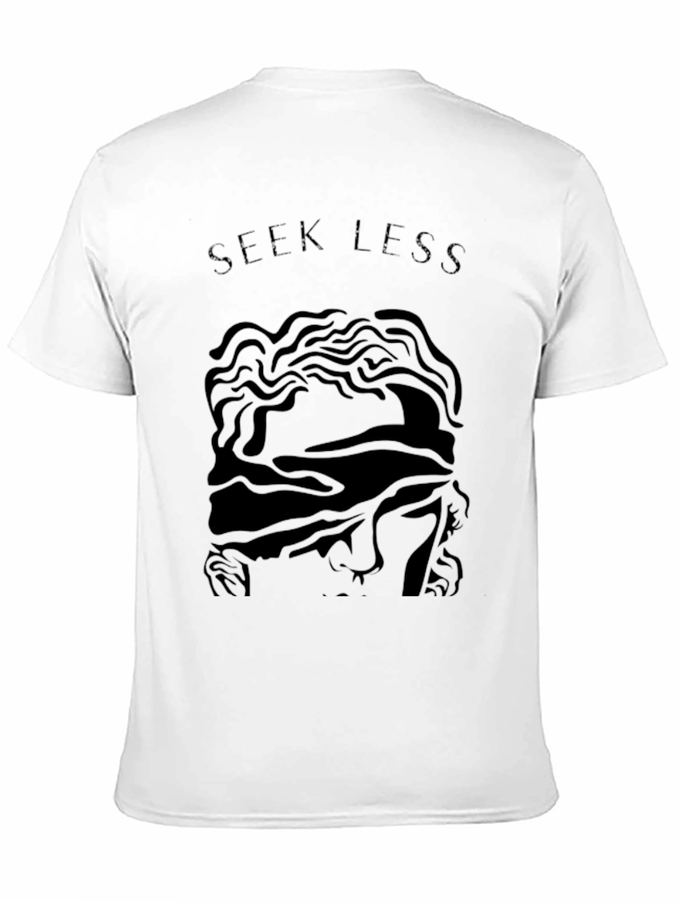 Black Seek Less Graphic Tee - Black view 11