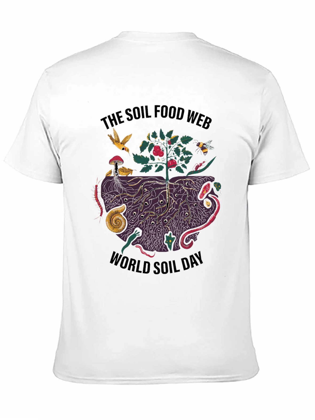 Black Soil Food Web T-Shirt - World Soil Day view 11