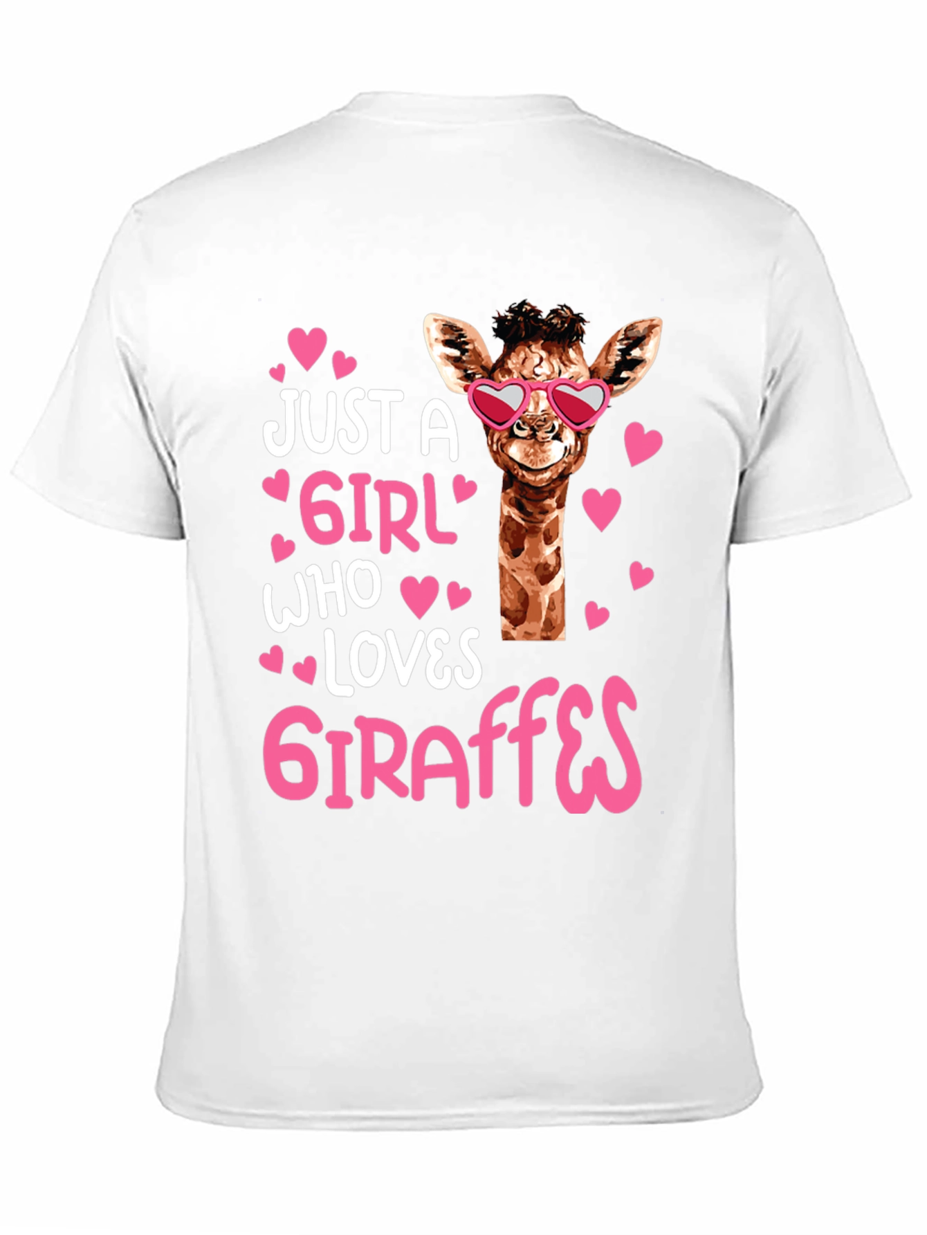 Black Just A Girl Who Loves Giraffes T-Shirt view 11