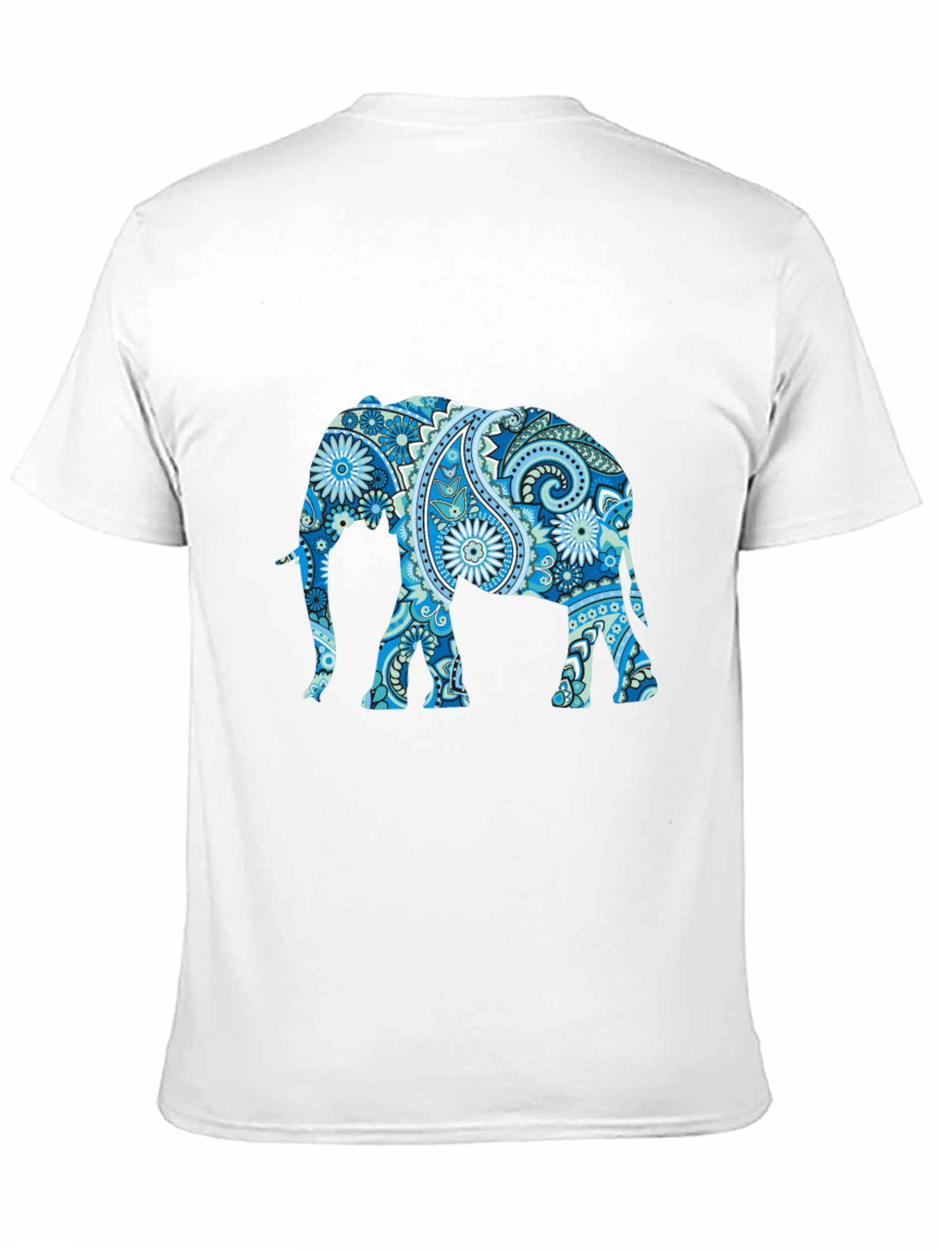 Black Elephant Paisley Print T-Shirt view 11