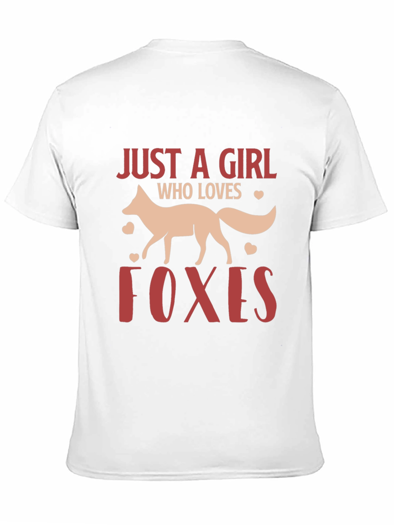 Black Just A Girl Who Loves Foxes T-Shirt view 11