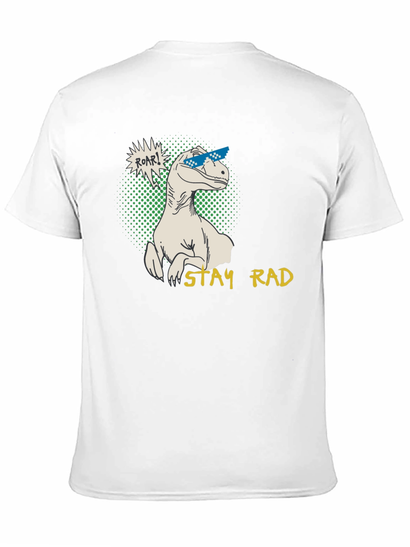 Black Stay Rad Dinosaur Graphic T-Shirt view 11