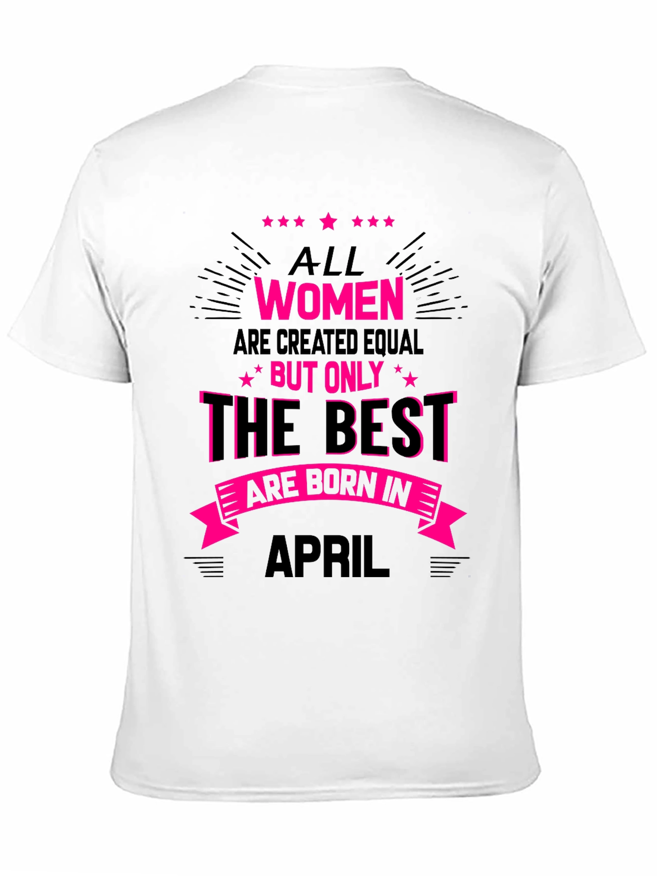 Black Best Women Born in April T-Shirt view 11
