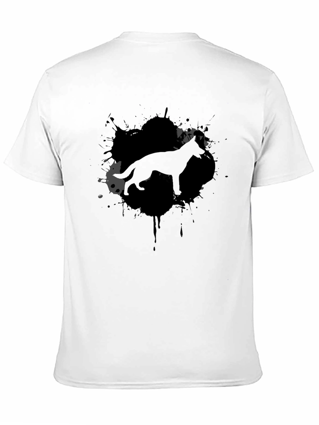 Black Dog Silhouette Graphic Tee - Black Crew Neck view 11