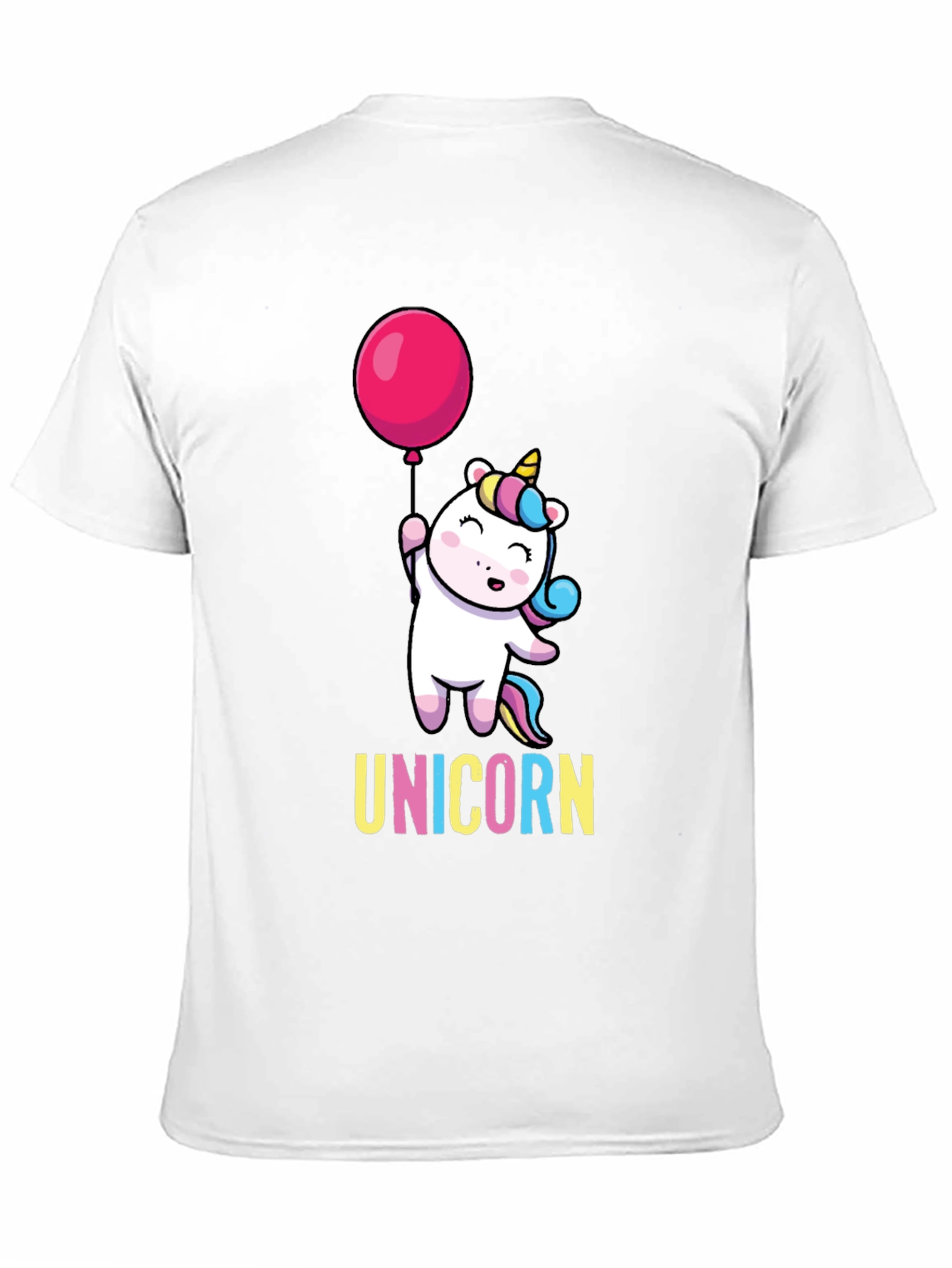 Black Unicorn Balloon Graphic Black T-Shirt view 11
