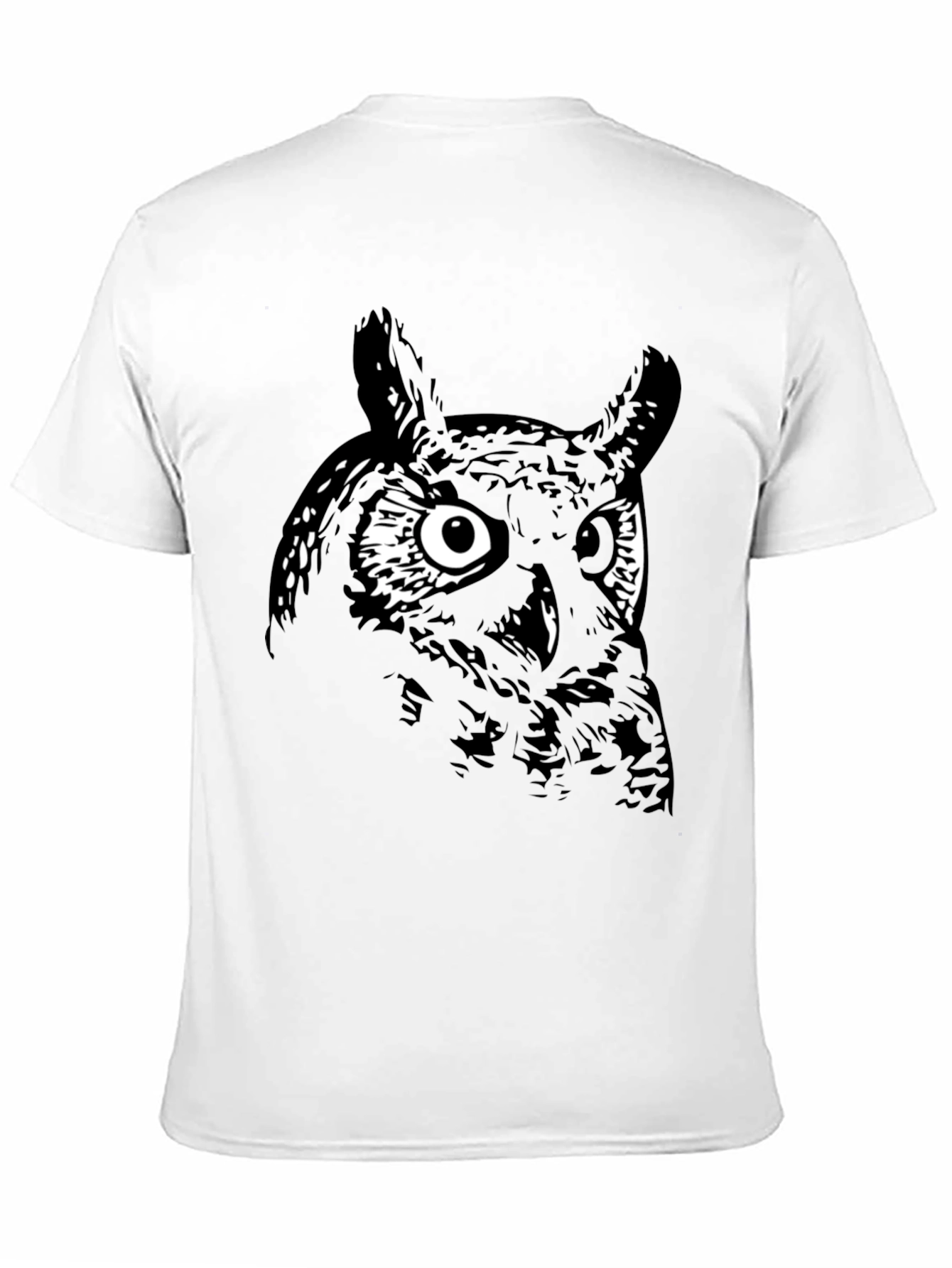 Black Men's Black Owl Graphic Tee view 11