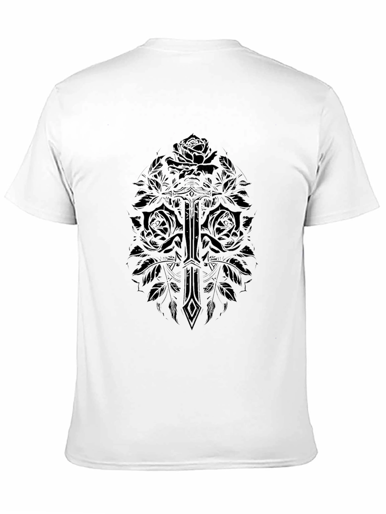Sword & Roses Graphic T-Shirt - Black - 11