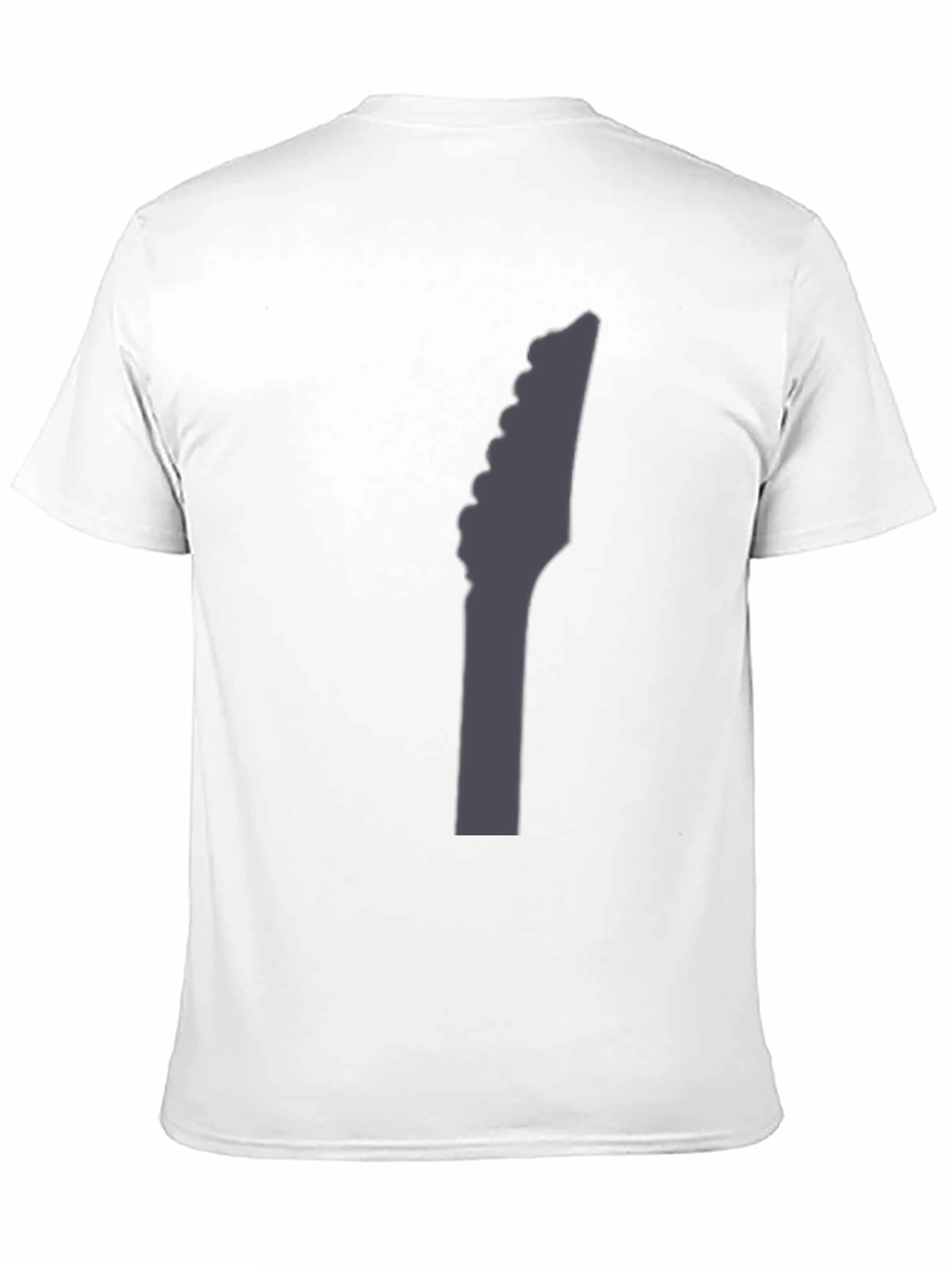 Black Guitar Headstock Graphic Black T-Shirt view 11