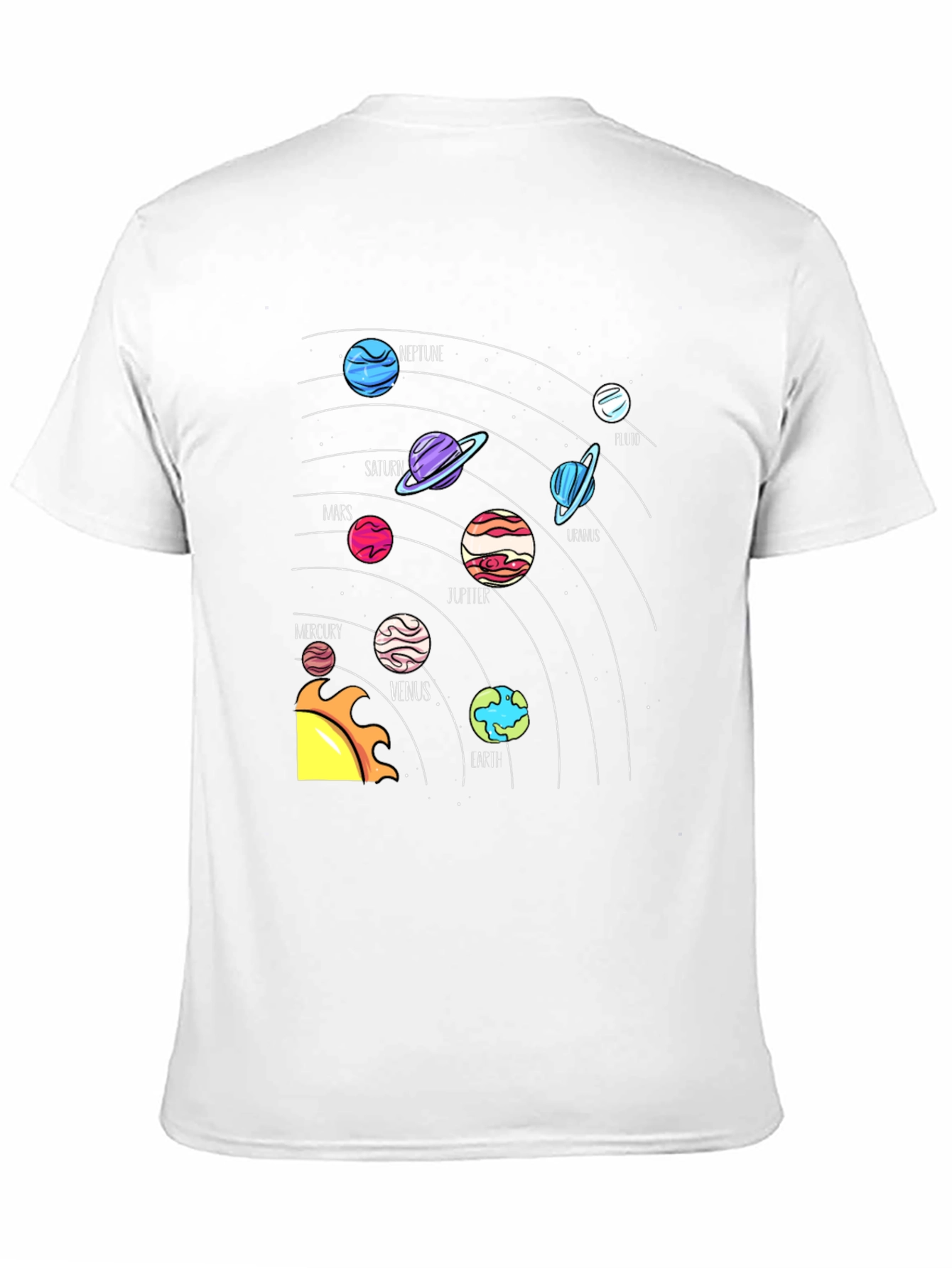 Black Planets Graphic Tee - Black Crew Neck T-Shirt view 11